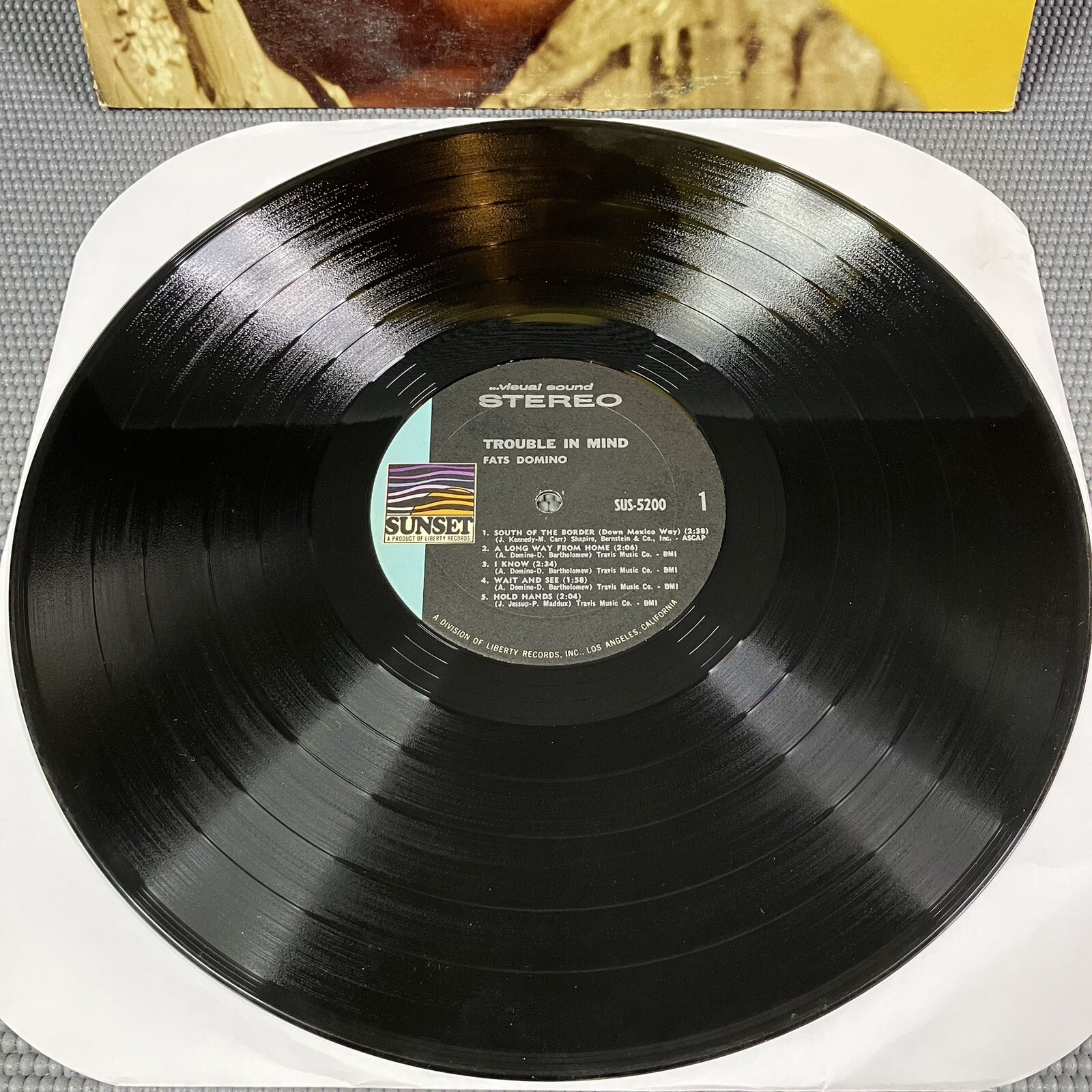 Fats Domino – Trouble In Mind Vinyl LP Sunset Records SUS-5200 Stereo NM