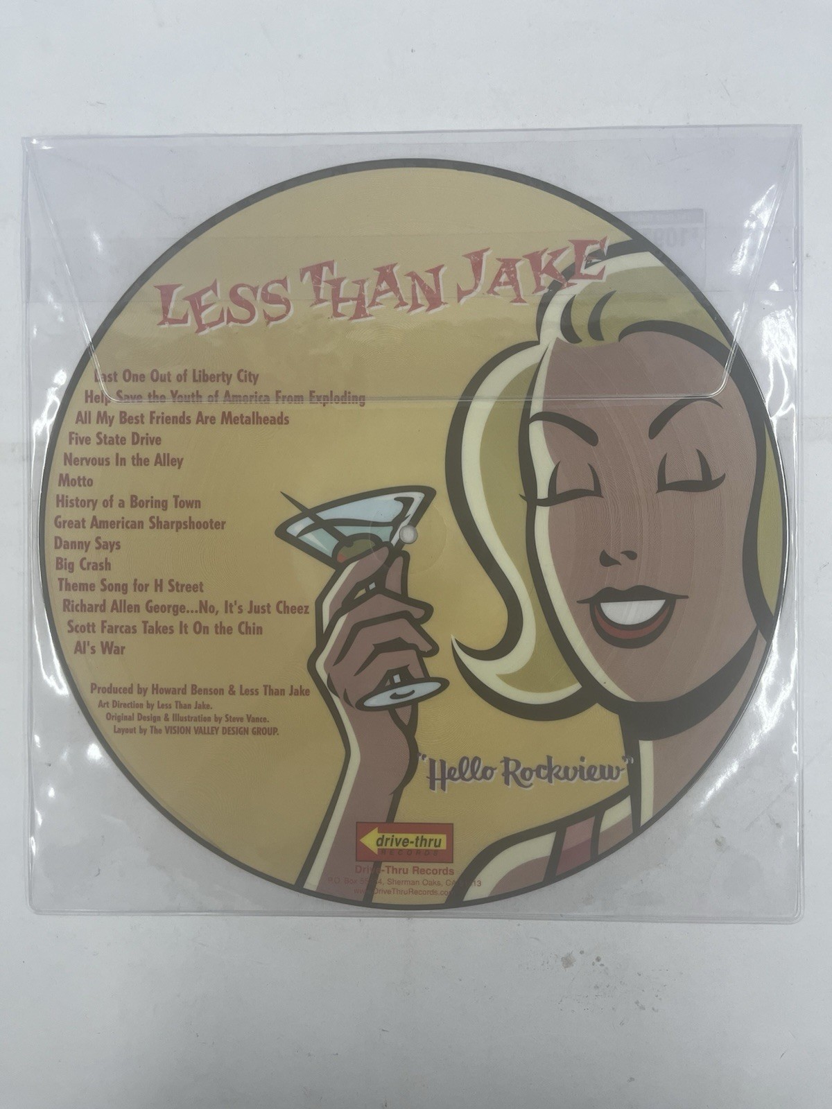 Less Than Jake – Hello Rockview Picture Disc LP Vinyl Drive Thru Records 12″