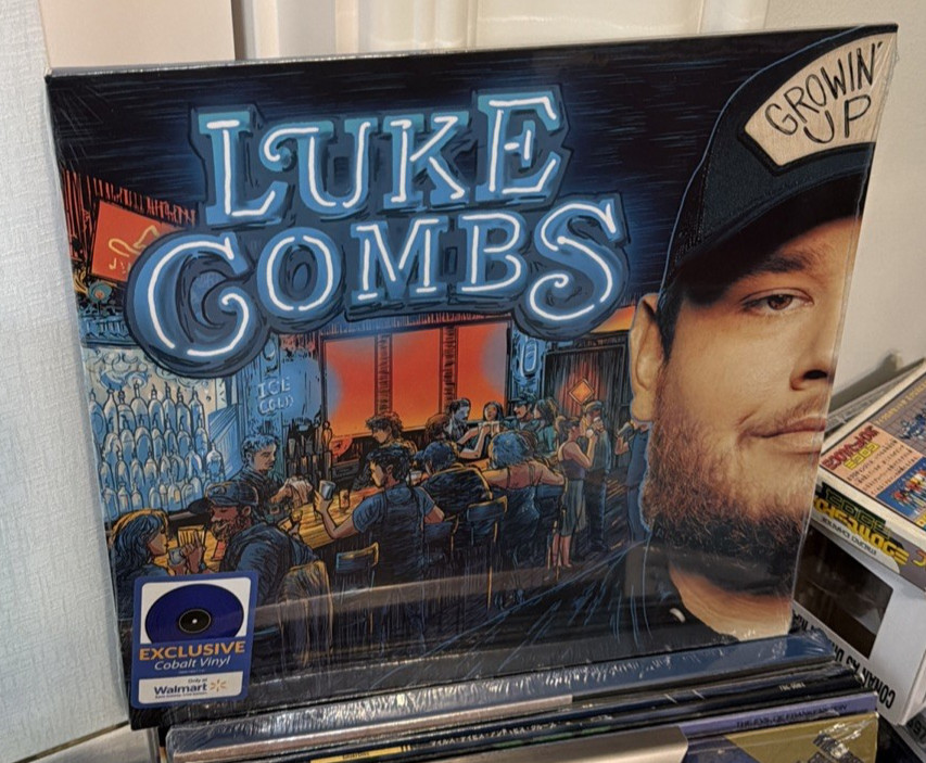Luke Combs Growin Up Exclusive Cobalt Blue Vinyl LP Exclusive sealed