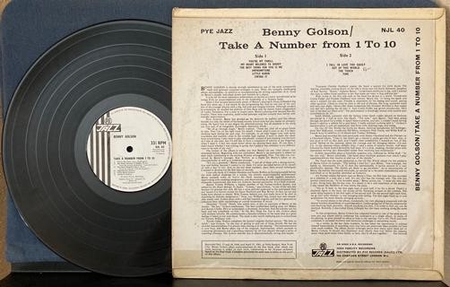 BENNY GOLSON TAKE A NUMBER FROM 1 TO 10~ORIG 1961 UK PYE JAZZ WHITE LABEL LP~BOP