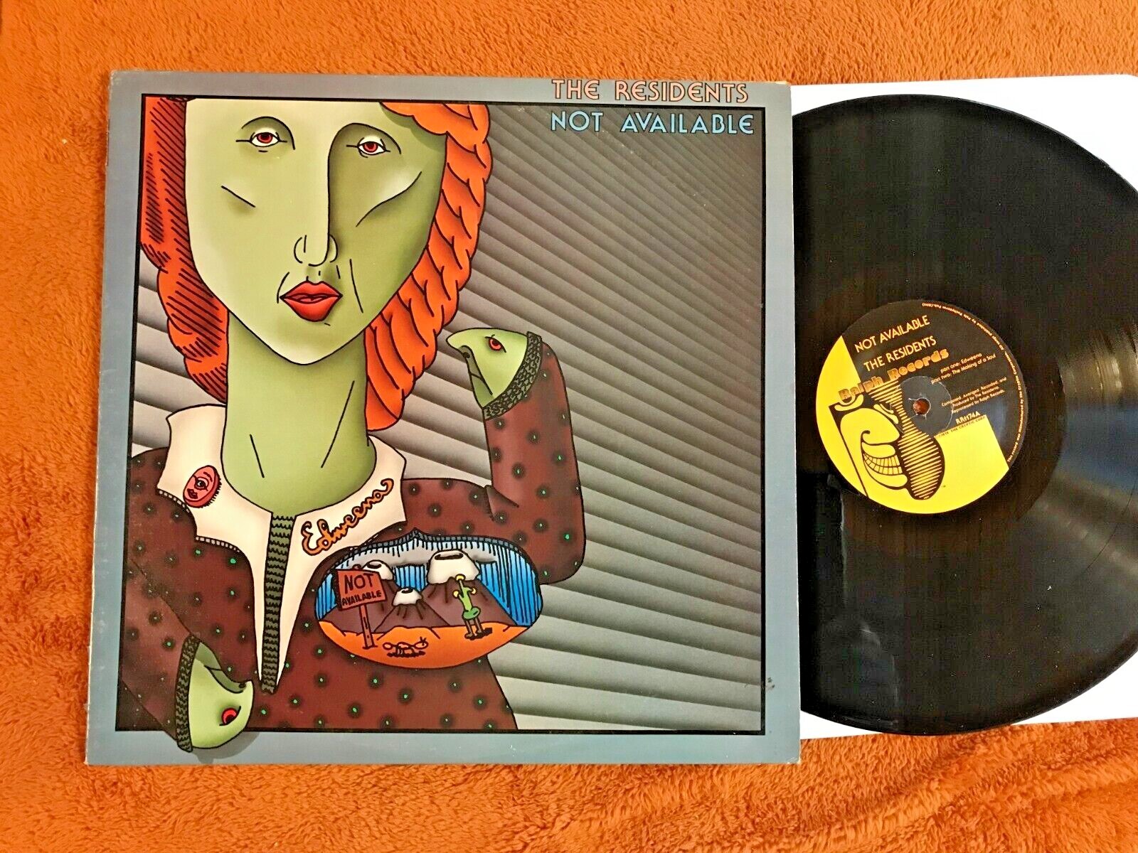 The RESIDENTS Not Available 1978 Press Ralph Orange LABEL rr1174 NM album lp !!