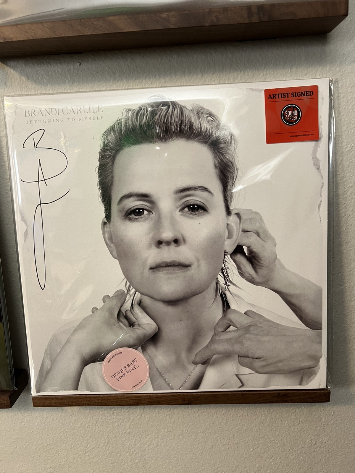 COVER SIGNED! Brandi Carlile – Returning To Myself Opaque Baby Pink Vinyl Record