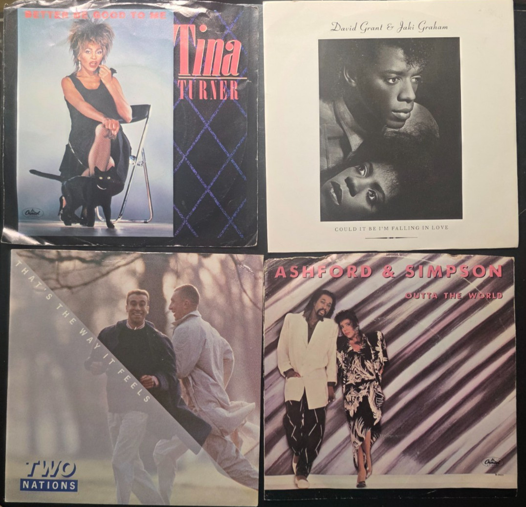 BIN Lot of 16 80s Pop/Soul Common 45s / 7′ Singles w/ Picture Sleeves