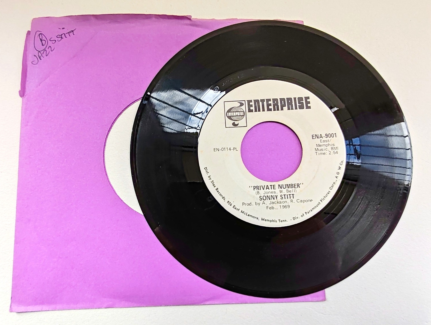 Sonny Stitt – Private Number 1969 US Jazz Funk Soul 7″ Promo Enterprise Records