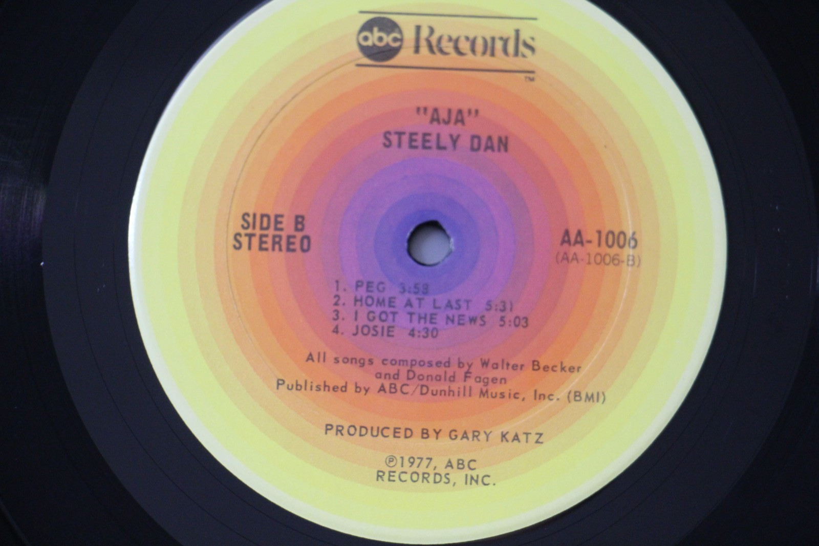 Steely Dan – Aja, 1977 LP gatefold, ABC Records – AA-1006