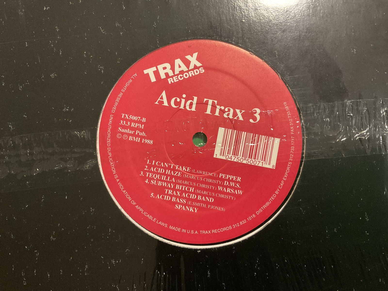 CHICAGO HOUSE MUSIC TRAX RECORDS 12″ RECORD ACID TRACKS 3 1999 REPRESS SEALED