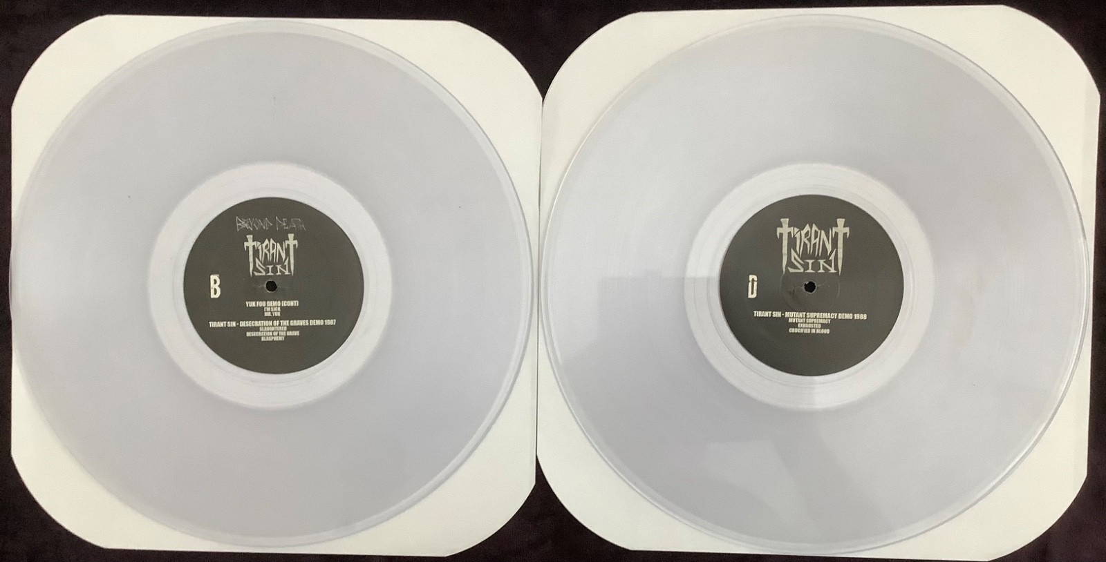 BEYOND DEATH TIRANT SIN BEFORE THE CORPSE 2LP NEW DEMOS CANNIBAL CORPSE BARNES