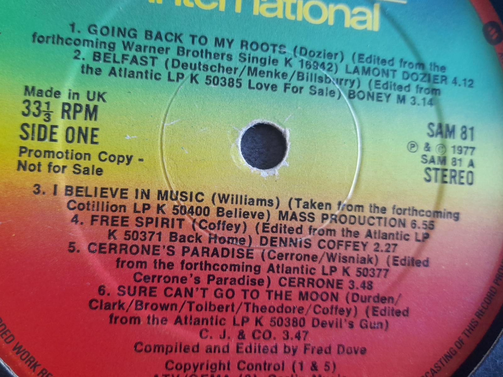 WEA Soul Jazz Funk Sampler Album – Lamont Dozier, CJ & Co, Cerrone Etc LP