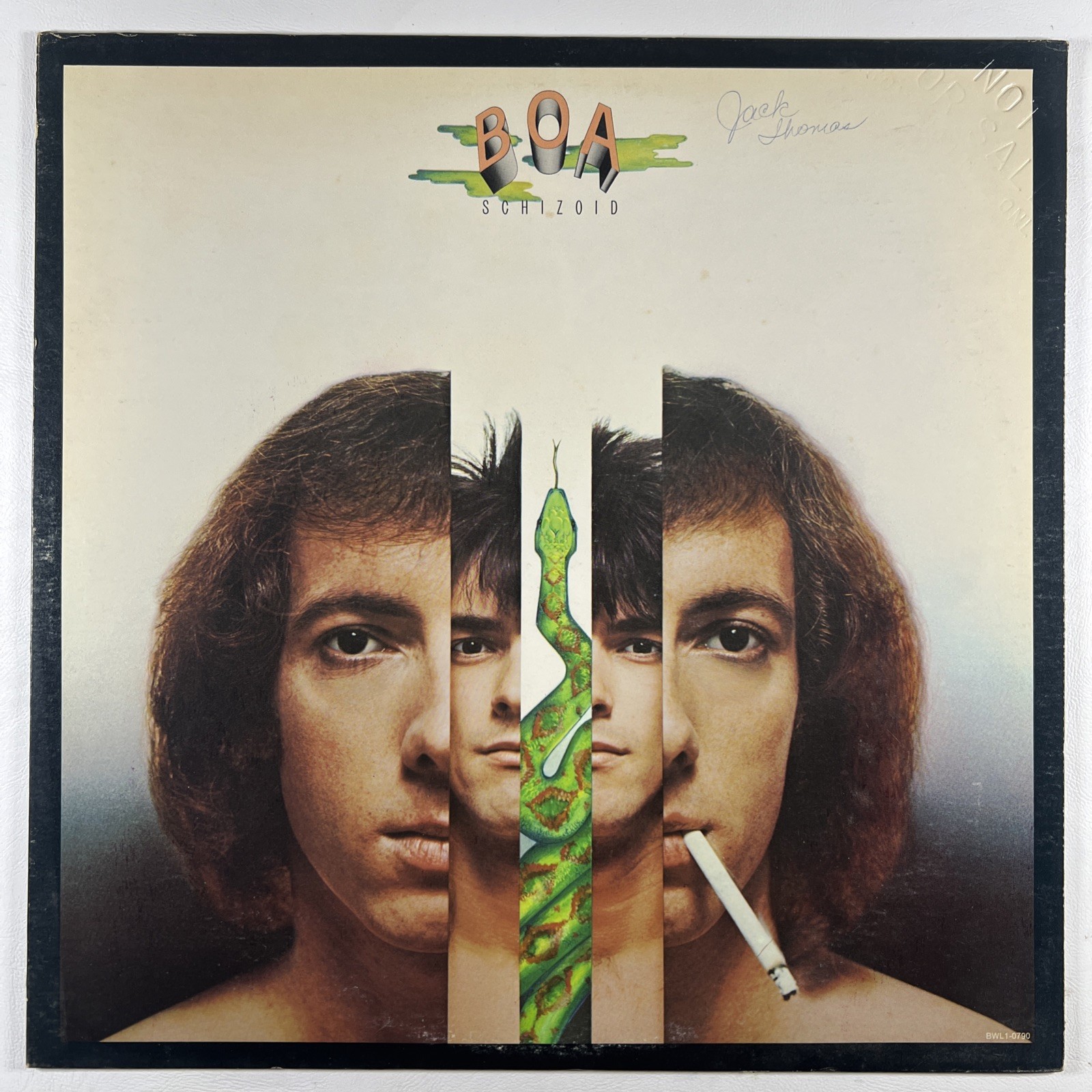 BOA – Schizoid LP Wooden Nickel BWL1-0790 1975 Promo Lyric Insert Glam Rock