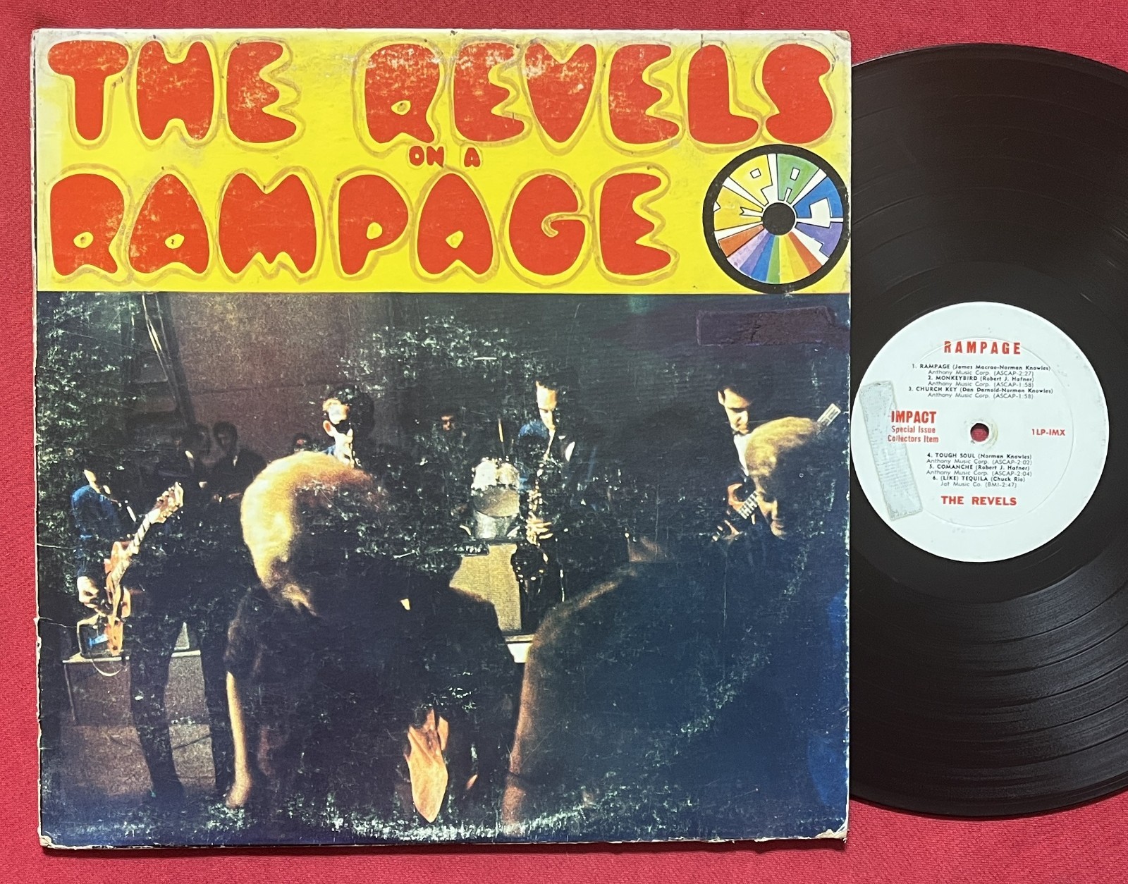 THE REVELS~ON A RAMPAGE LP (1964) ORIG RARE GRAIL SURF GARAGE ROCK PULP FICTION