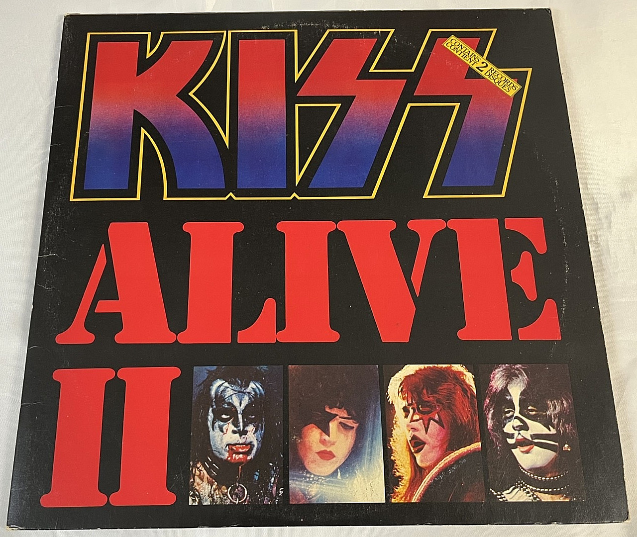 KISS ALIVE II Canada 2XLP Vinyl Tattoos Booklet Sleeves Polydor Ace Aucoin VG+