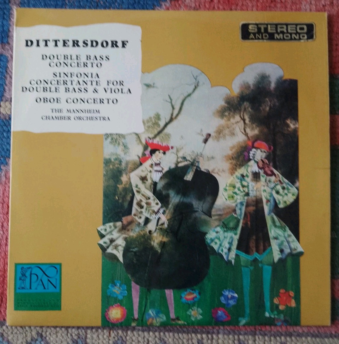 DITTERSDORF – MANNHEIM CHAMBER DOUBLE BASS – LP UK PAN RECORD – MINT CONDITION