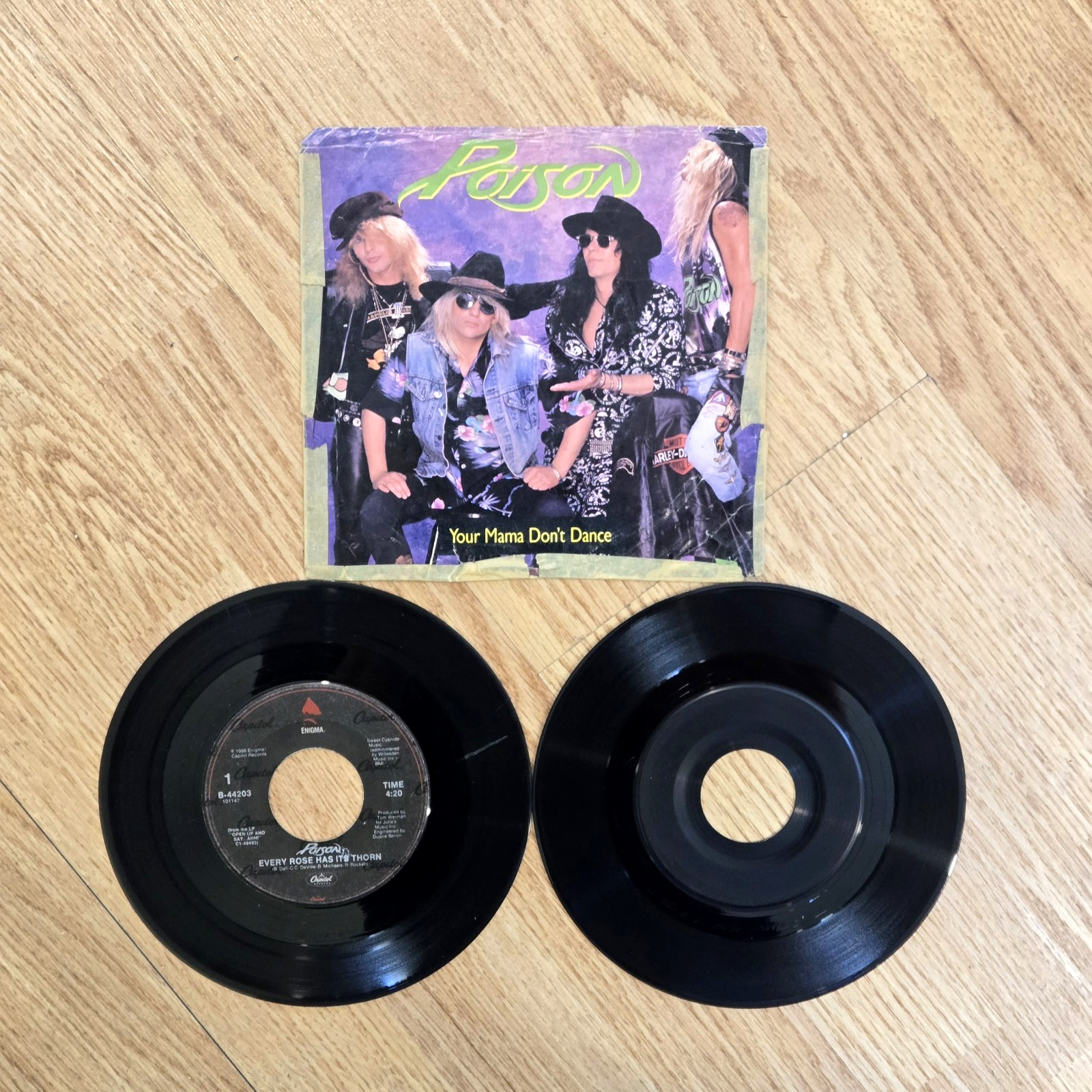 Poison 45s- Lot Of 2- Every Rose, Fallen Angel **AS IS