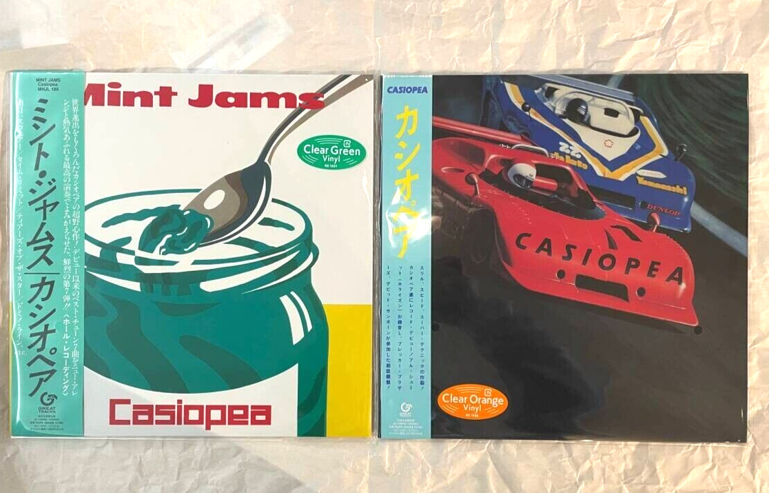 Casiopea Mint Jams Clear Green Vinyl & CASIOPEA Clear Orange Vinyl Set Limited