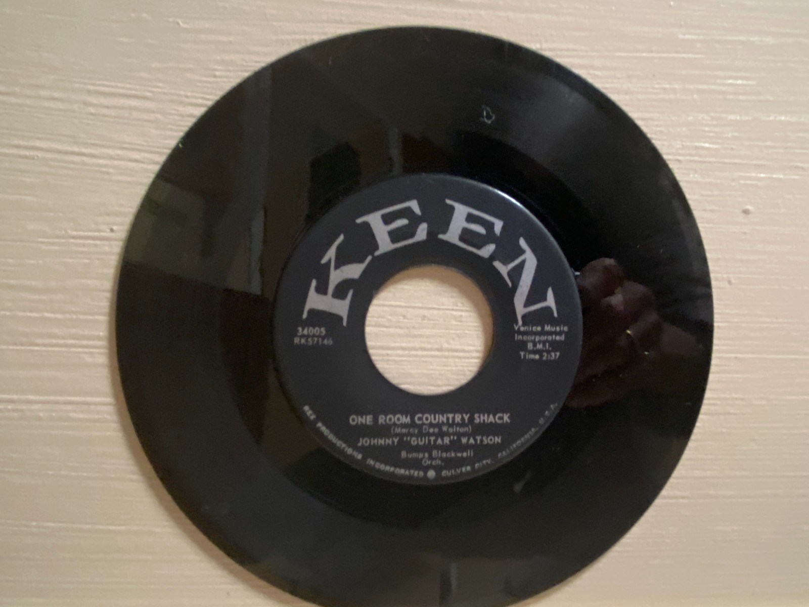 JOHNNY GUITAR WATSON – Gangster of Love/ One Room Country Shack 1957 45rpm