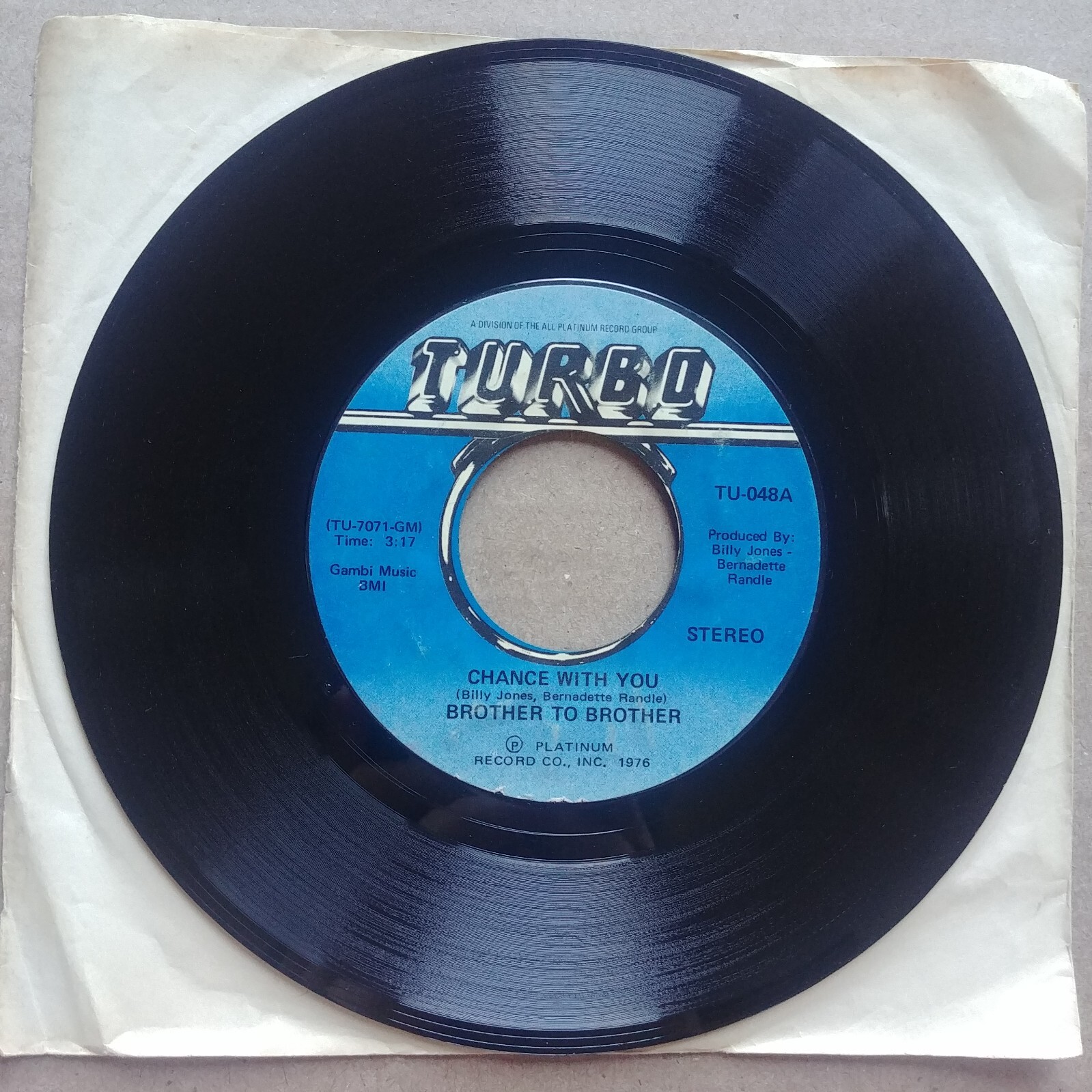 BROTHER TO BROTHER Chance With You 45 7″ FUNK JAZZ SOUL Record Vinyl Records