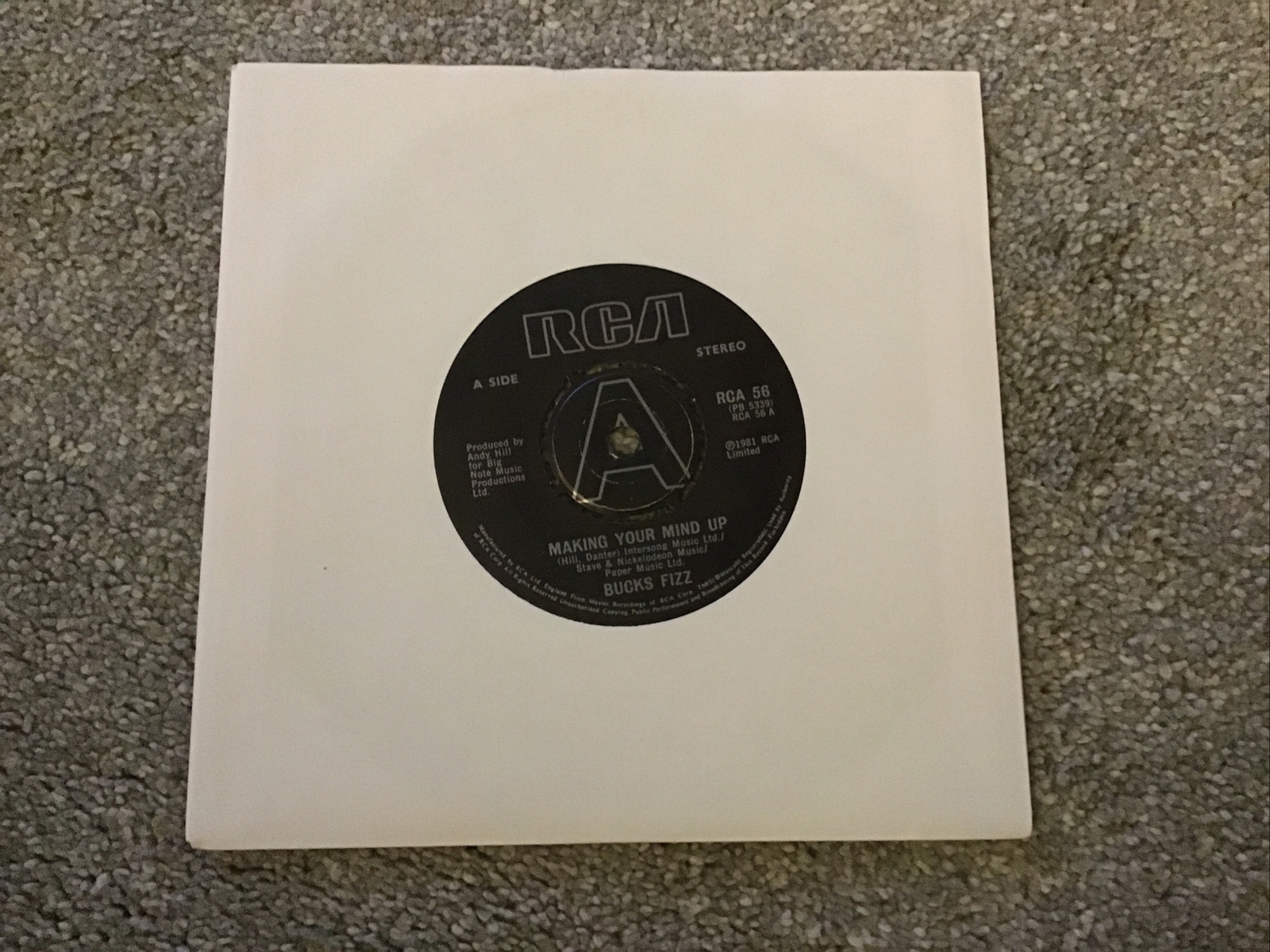 Bucks Fizz – Making Your Mind Up 7″ Vinyl Single Record 1981