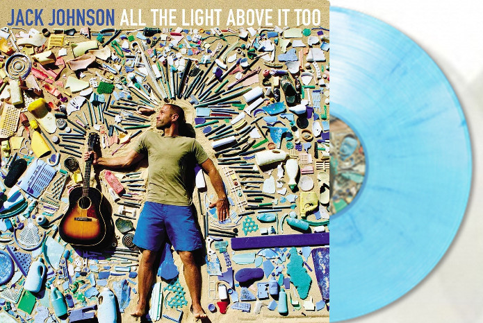 Jack Johnson Vinyl, All The Light Above It Too Record, Blue Swirl 180g LP