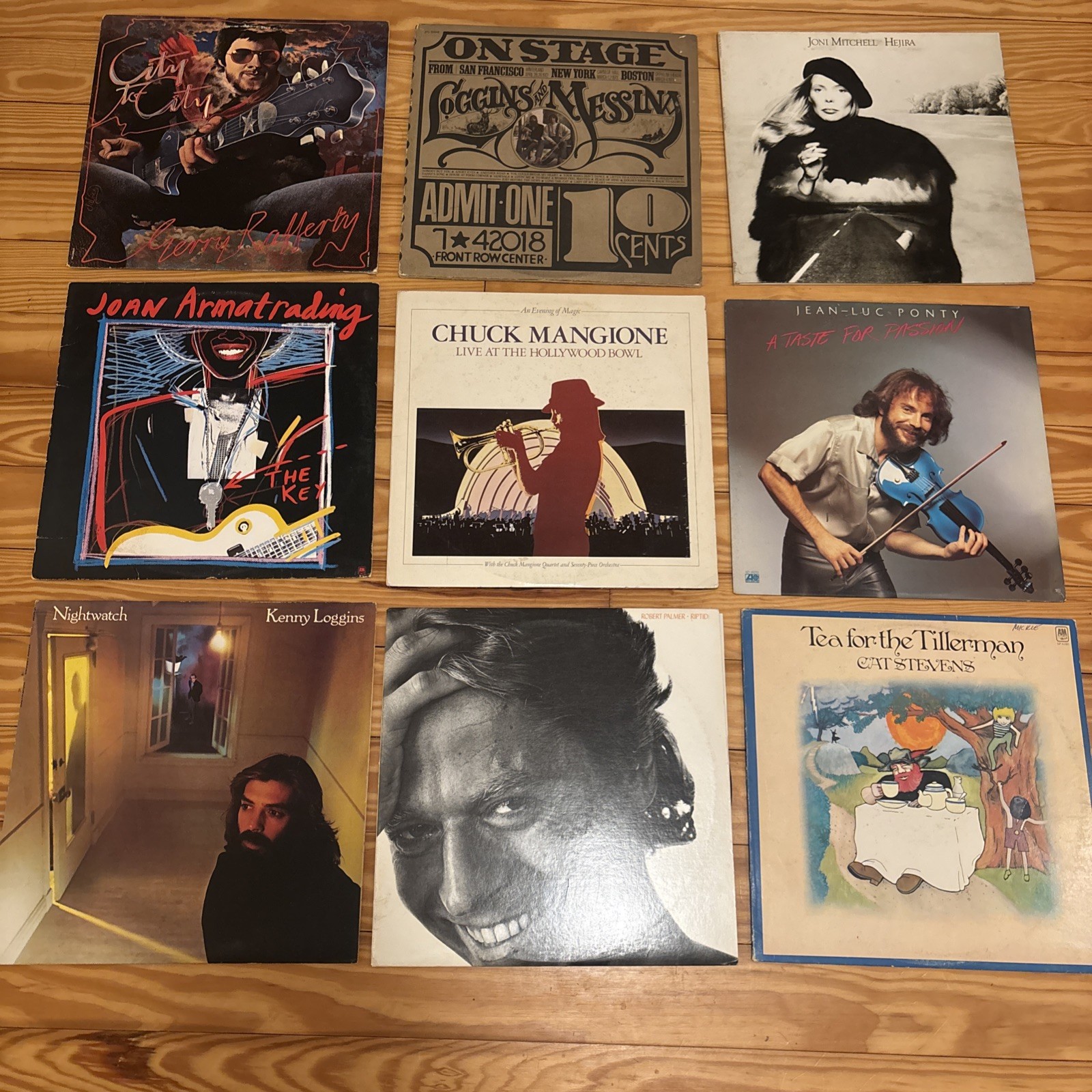 70’s soft rock Vinyl Lot (9) Cat Stevens Joni Mitchell Robert Palmer Nice!
