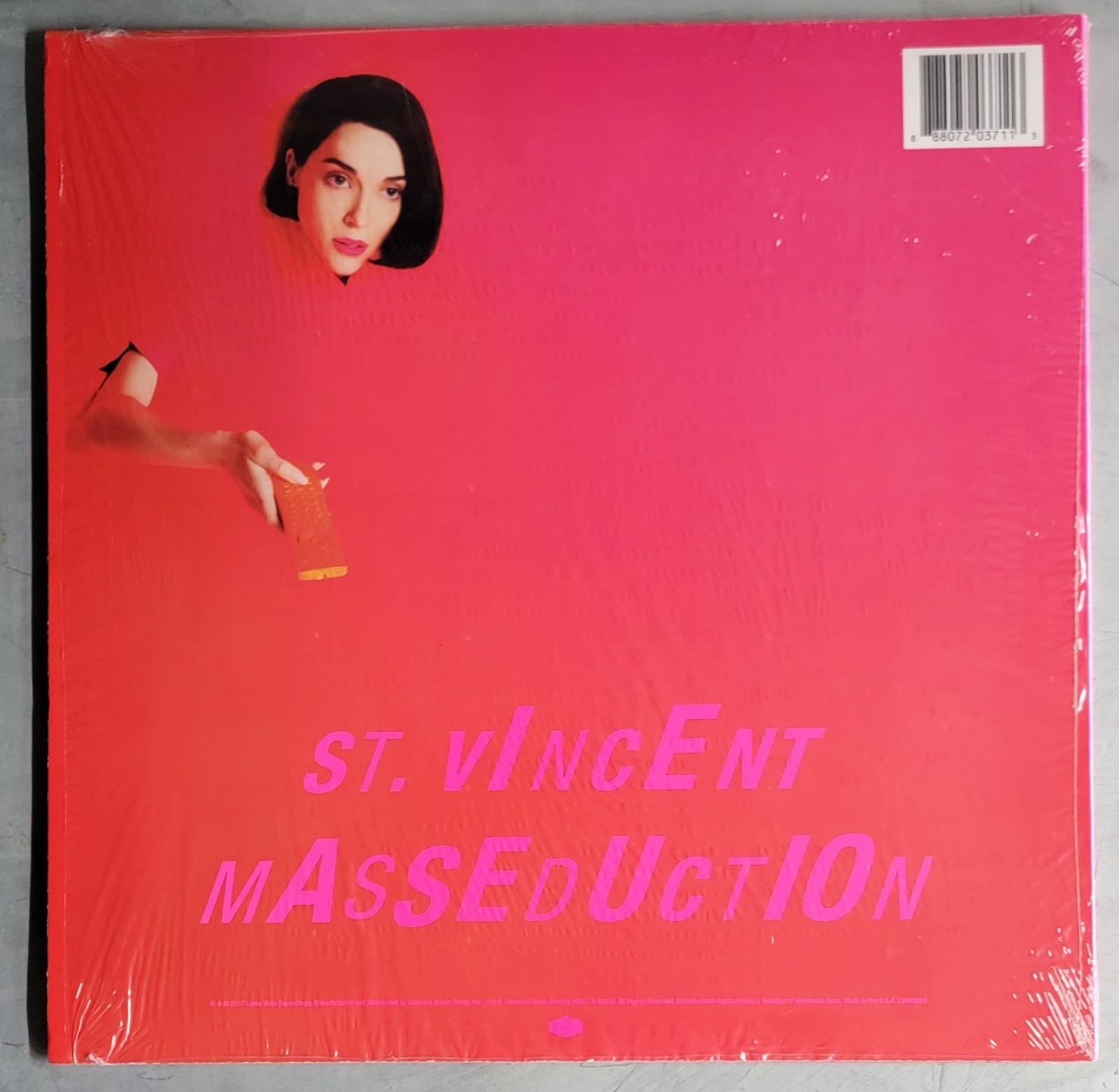 St Vincent Masseduction Vinyl LP 2017 US 1st Press Neon Pink Wax Poster…