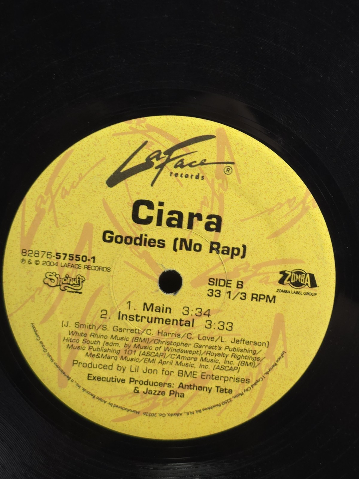 Ciara GOODIES featuring Petey Pablo 12″ Single Vinyl, La Face Records, 2004