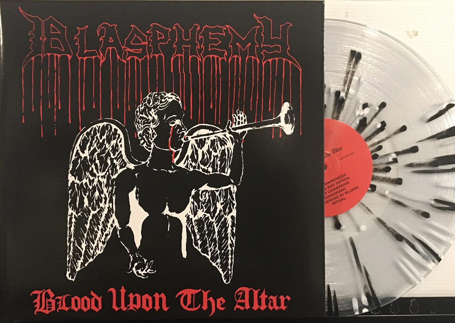 Blasphemy – Blood Upon The Altar LP 2023 Nuclear War Now! [LTD Clear Splatter]