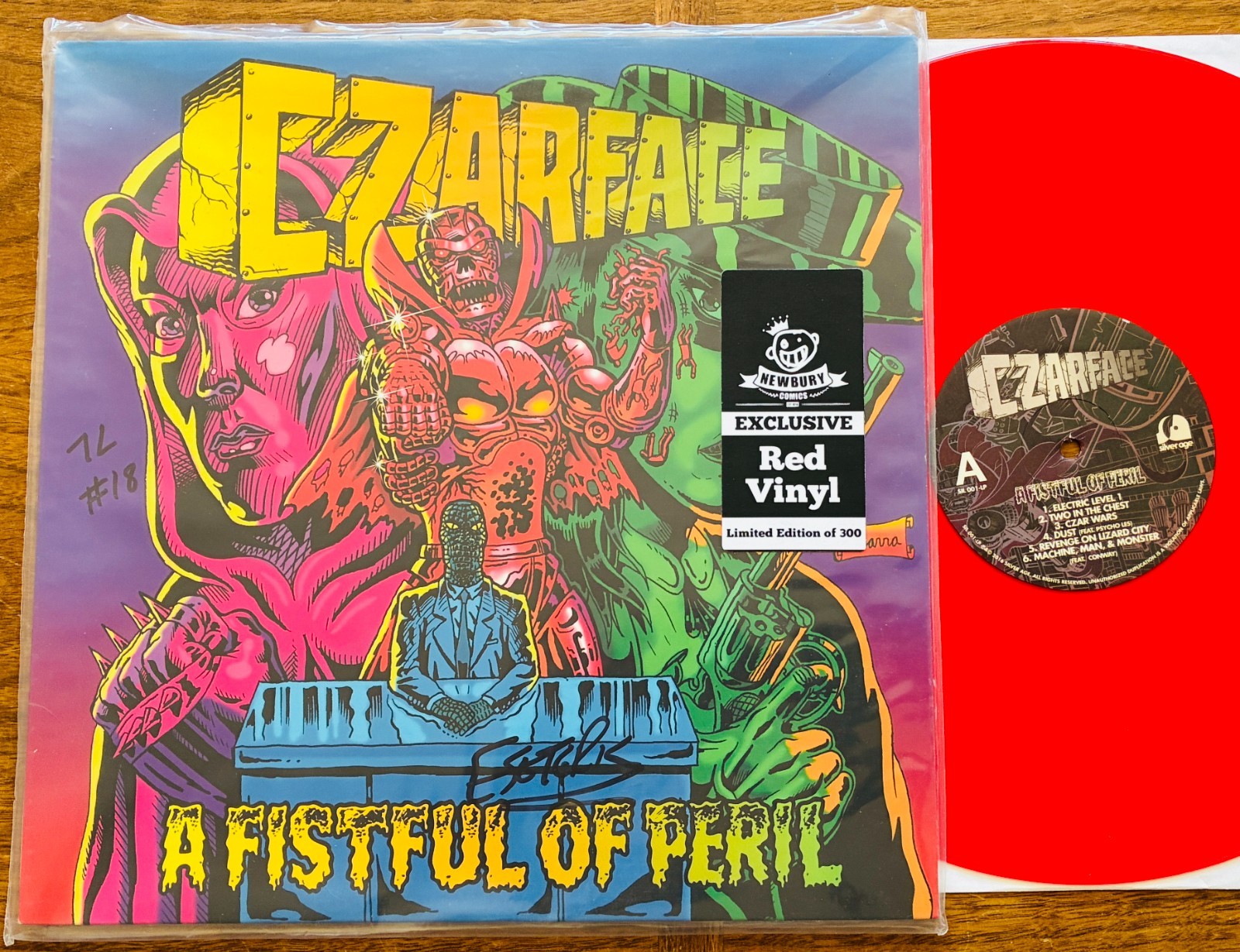 Czarface – A Fistful Of Peril – 2016 Silver Age – LP – Ltd Newbury – Signed – NM