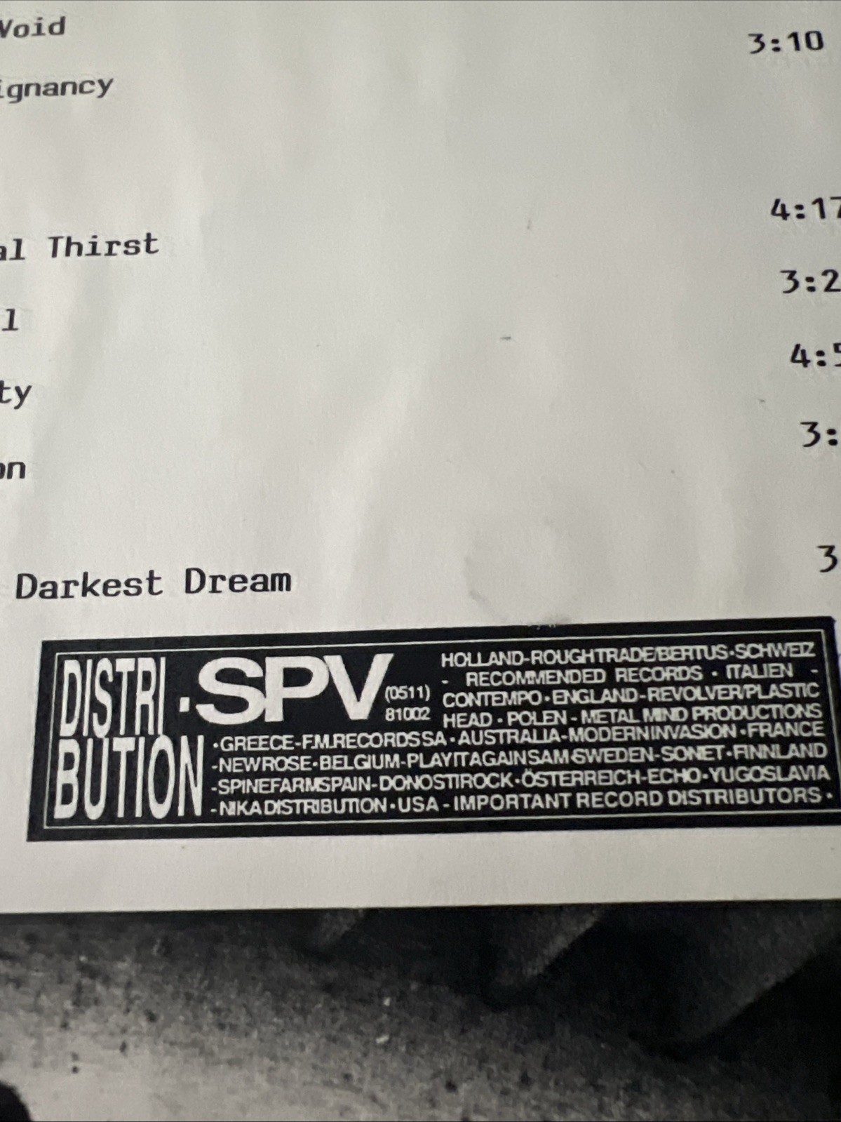 Monstrosity – Imperial Doom Promo Vinyl 1st Pressing Rare