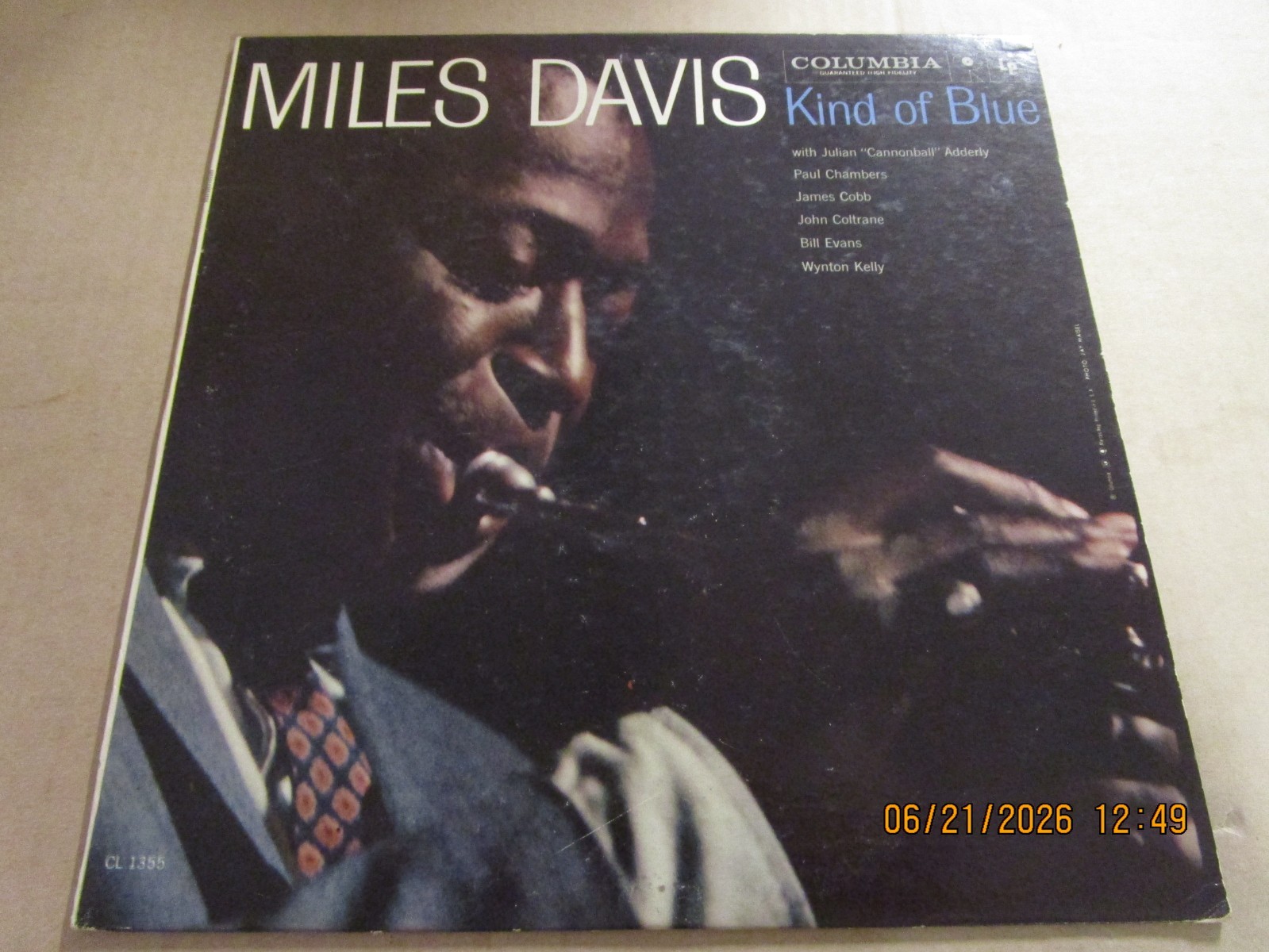 MILES DAVIS Kind Of Blue MONO MISPRINT LP Used! 1959 Columbia 6-Eye CL 1355 “2”