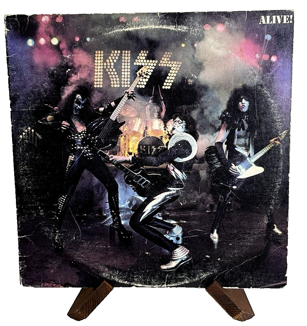 KISS Alive! 1975 2LP Gatefold Casablanca NBLP 7020 Ultrasonic Clean Vinyl VG+