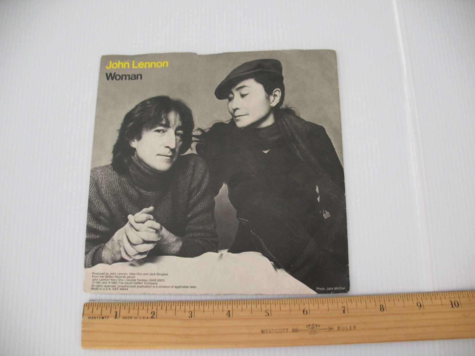 Geffen Records – John Lennon, Yoko Ono 45 RPM “Woman” & “Beautiful Boys” 1980