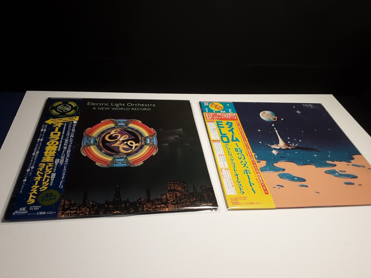 ELO 2-Lp Lot “A New Worlds Record and Time” Lps Japan-Obi-Vinyl Jeff Lynne