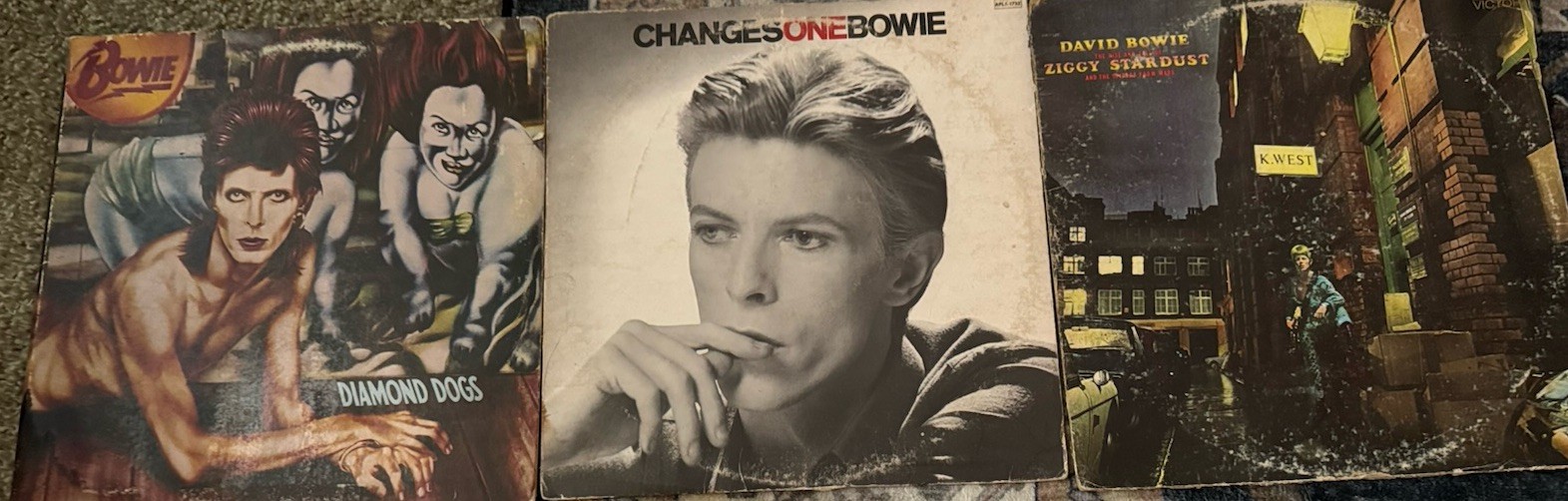 David Bowie Vinyl Lot (3)-Ziggy Stardust, Changes, Diamond Dogs