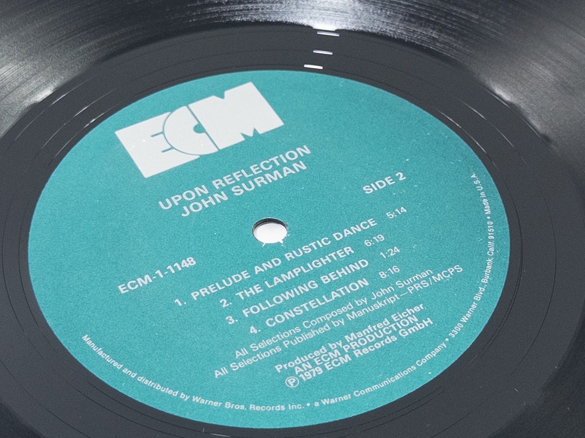 John Surman Upon Reflection, ECM-1-1148 Contemporary Jazz Ambient LP 1979, EX