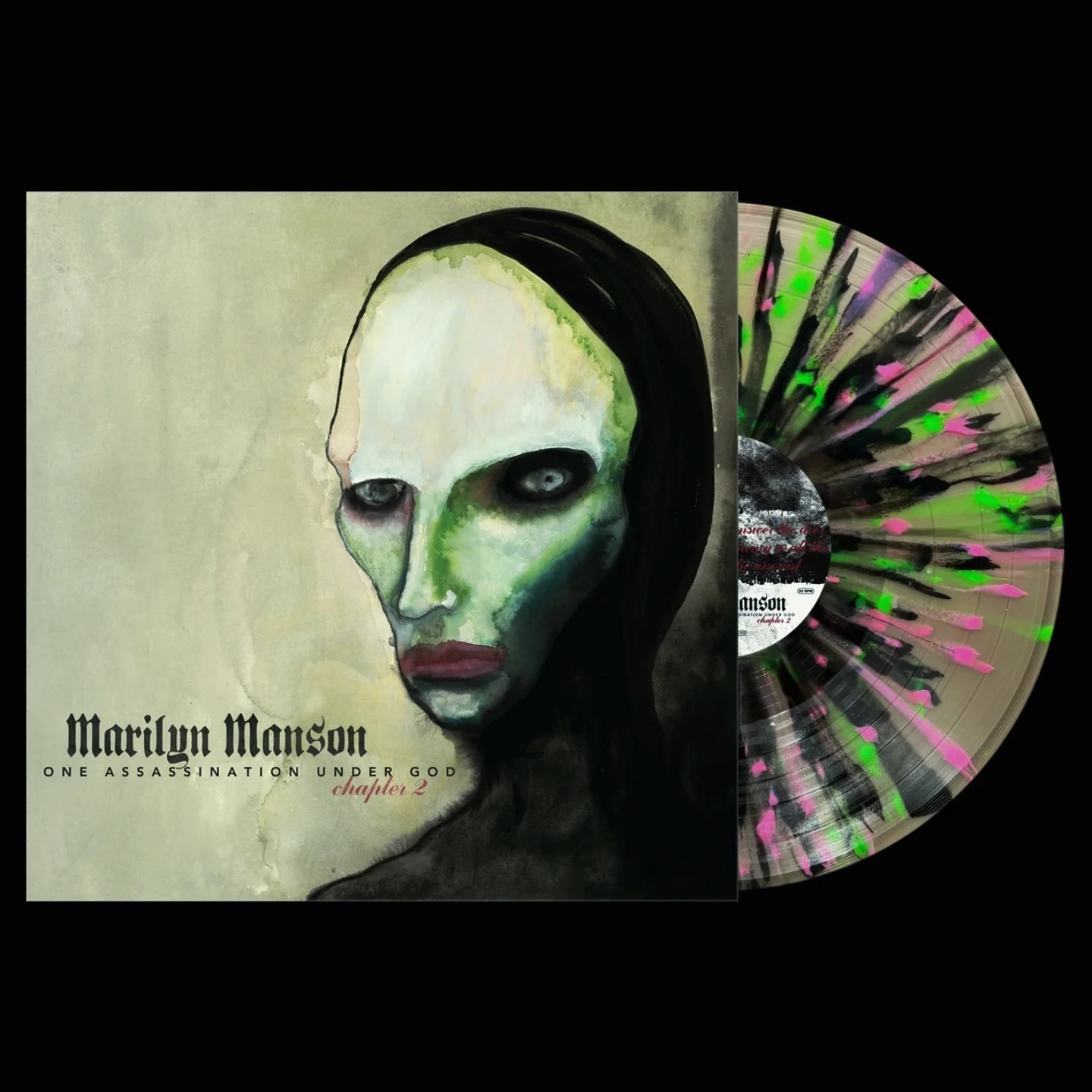 Marilyn Manson Chapter 2 TanBlackPink Neon Splatter 1K Worldwide nine inch nails