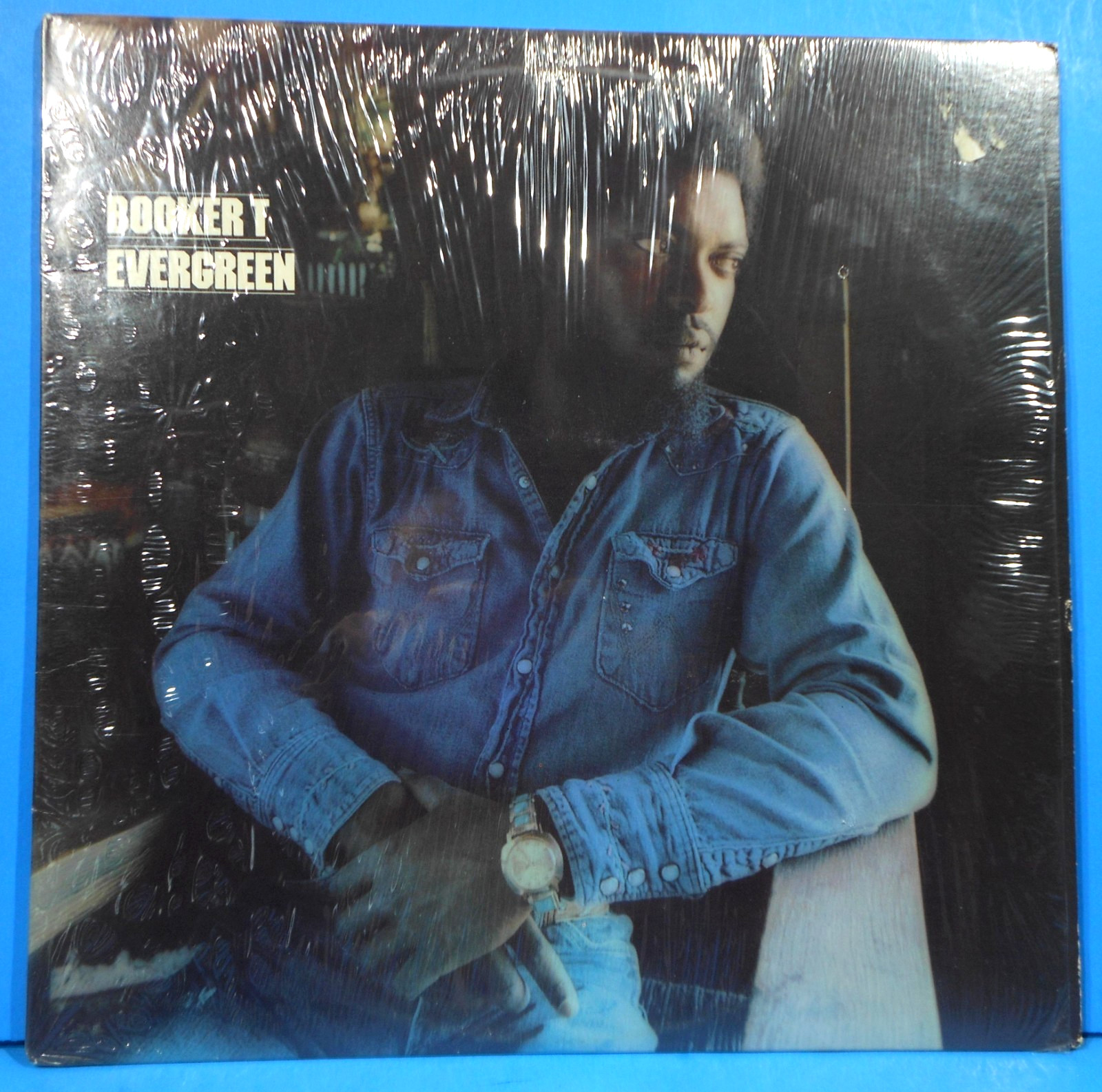 BOOKER T EVERGREEN LP 1974 ORIGINAL SHRINK GREAT CONDITION! VG++/VG++!!