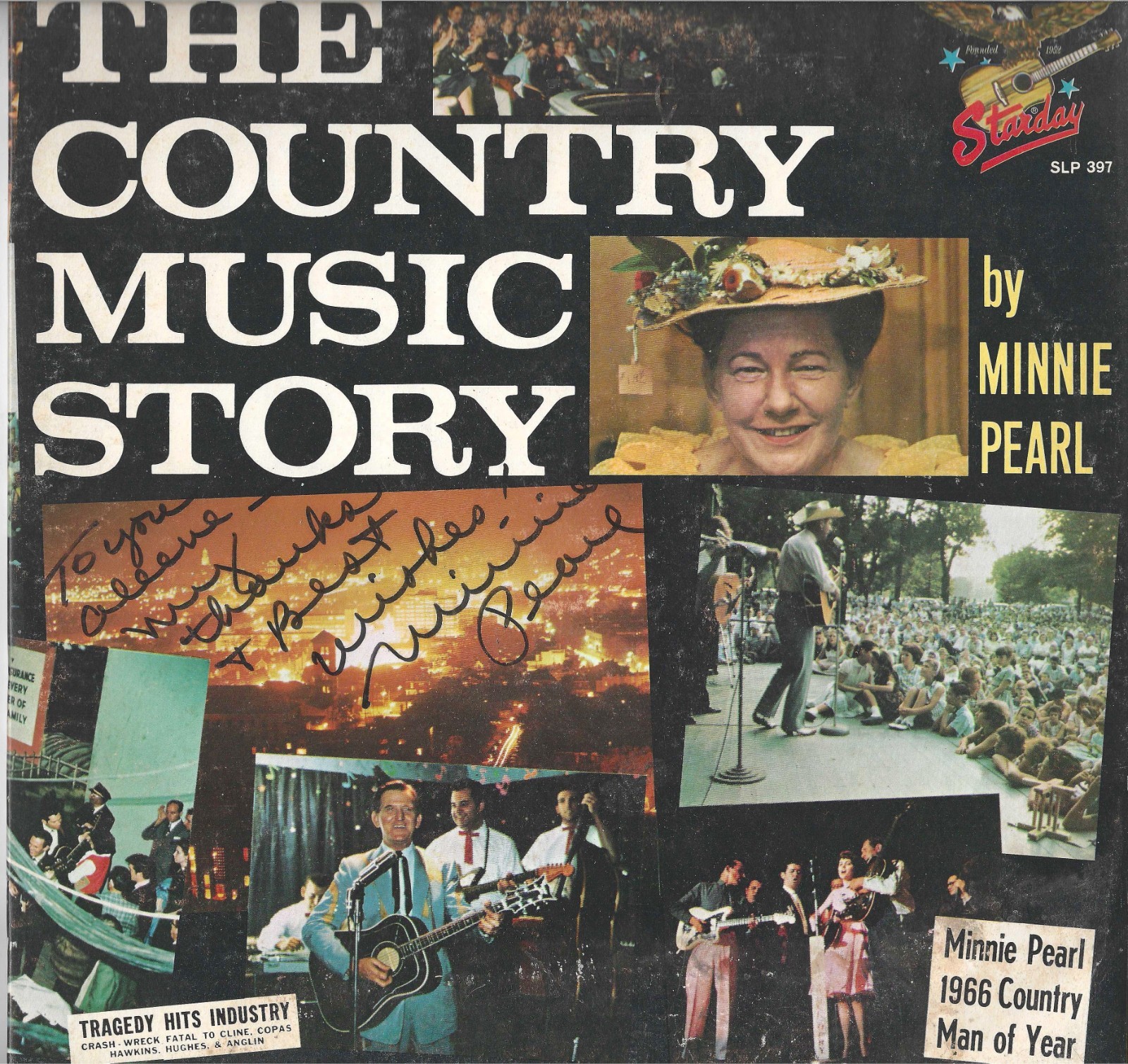 THE COUNTRY MUSIC STORY BY MINNIE PEAL NON-MUSIC GATEFOLD VINYL LP ALBUM