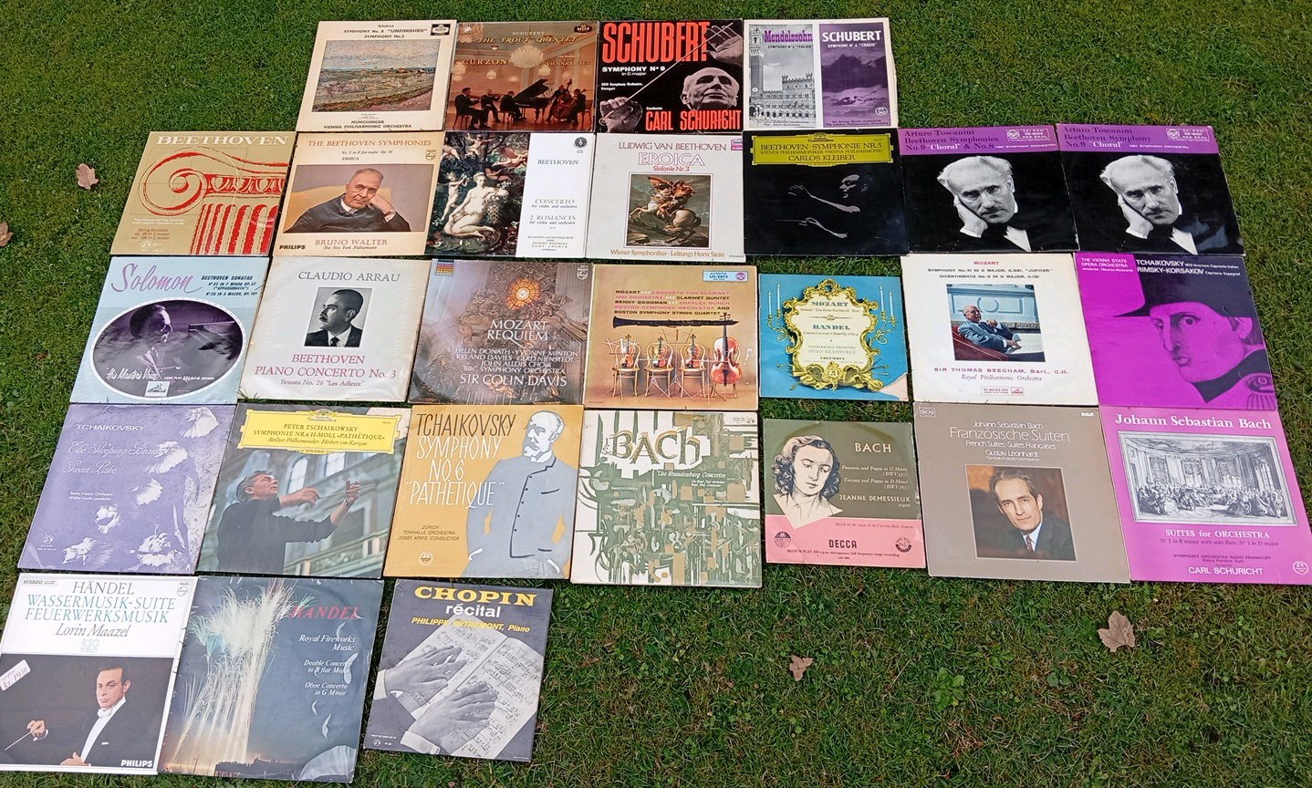 28 x Assorted Mixed Classical LPs Mozart, Beethoven, Schubert, Handel, Bach, Cho