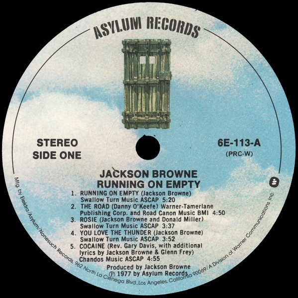 Jackson Browne – Running On Empty RARE OG 1977 PRC Press INNER+BOOKLET (VG+) LP