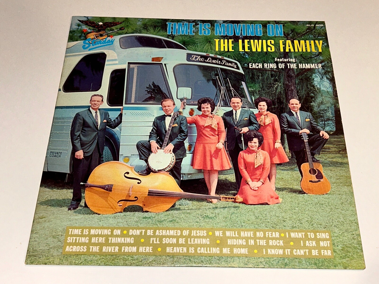 The Lewis Family Time Is Moving On Bluegrass Gospel Music Vinyl Album LP 70
