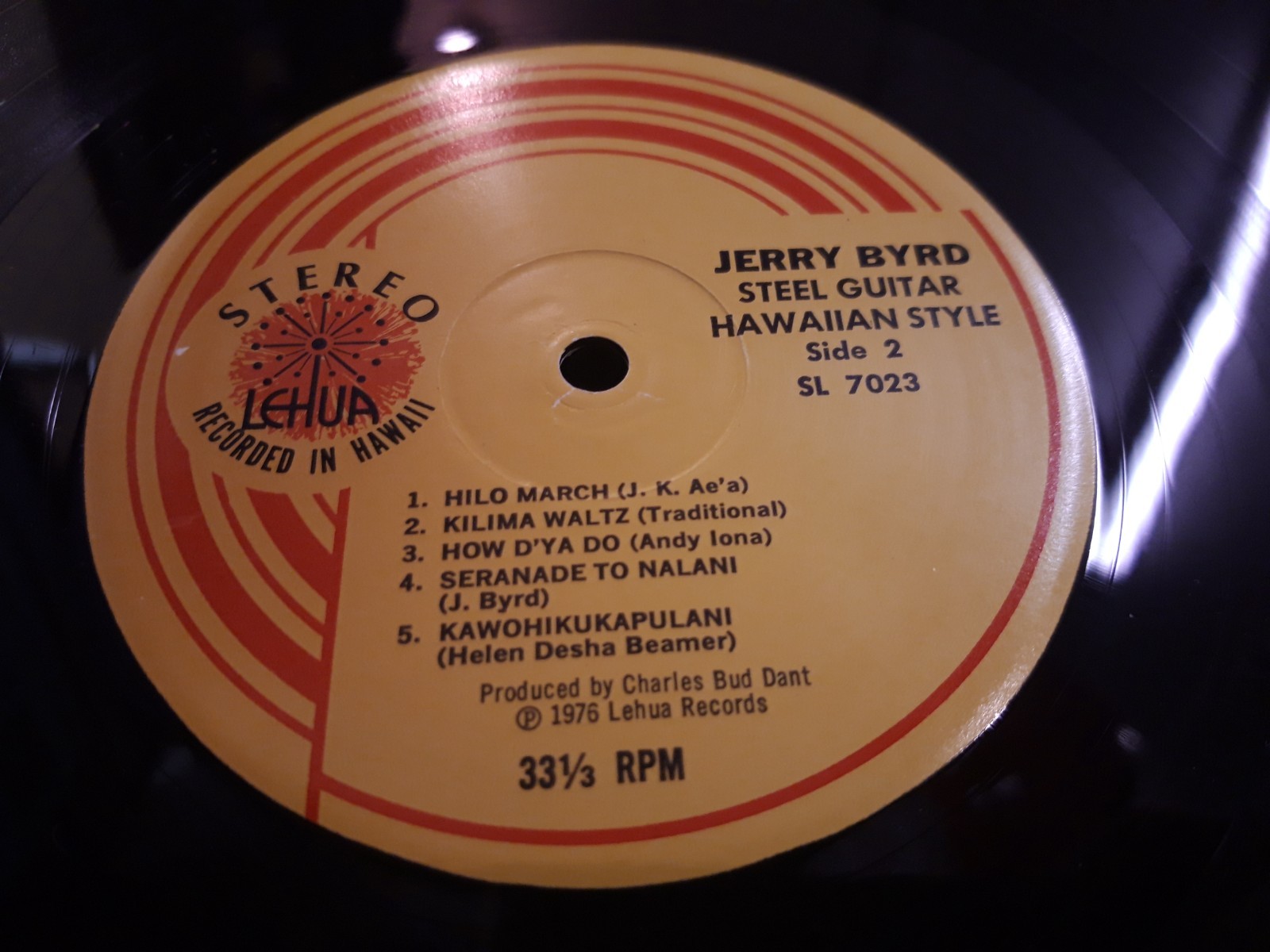 JERRY BYRD Steel Guitar Hawaiian Style LP U.S. Country Steel Guitar EX !