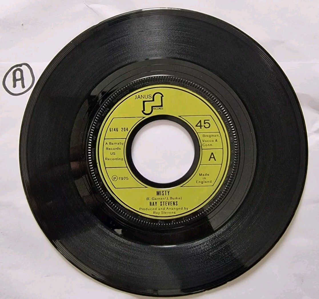RAY STEVENS MISTY 58 (58) 2 Track 7″ Single Plain Paper Sleeve JANUS RECORDS