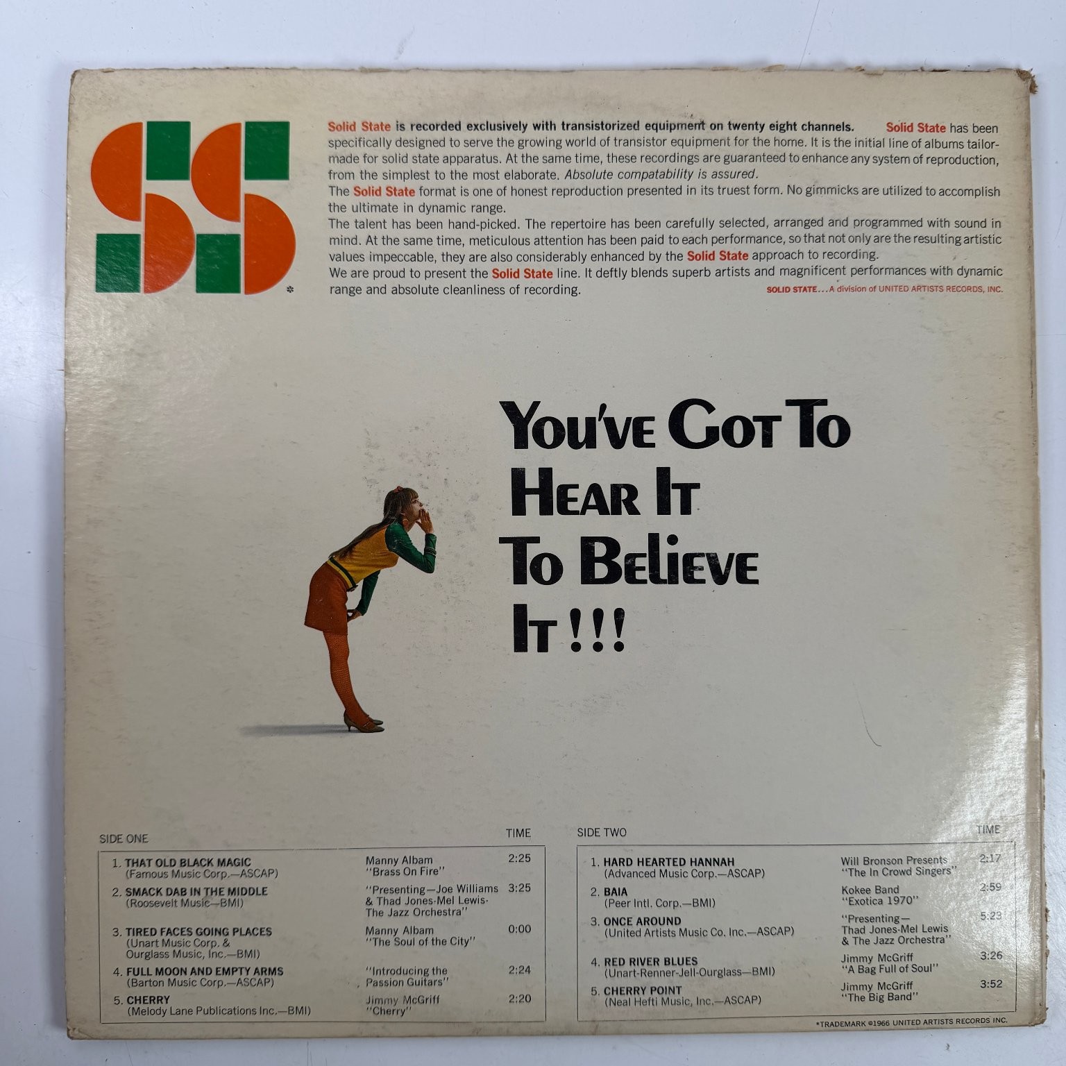 Solid State – You’ve Got To Hear It To Believe It! LP 1966 Limited Edition