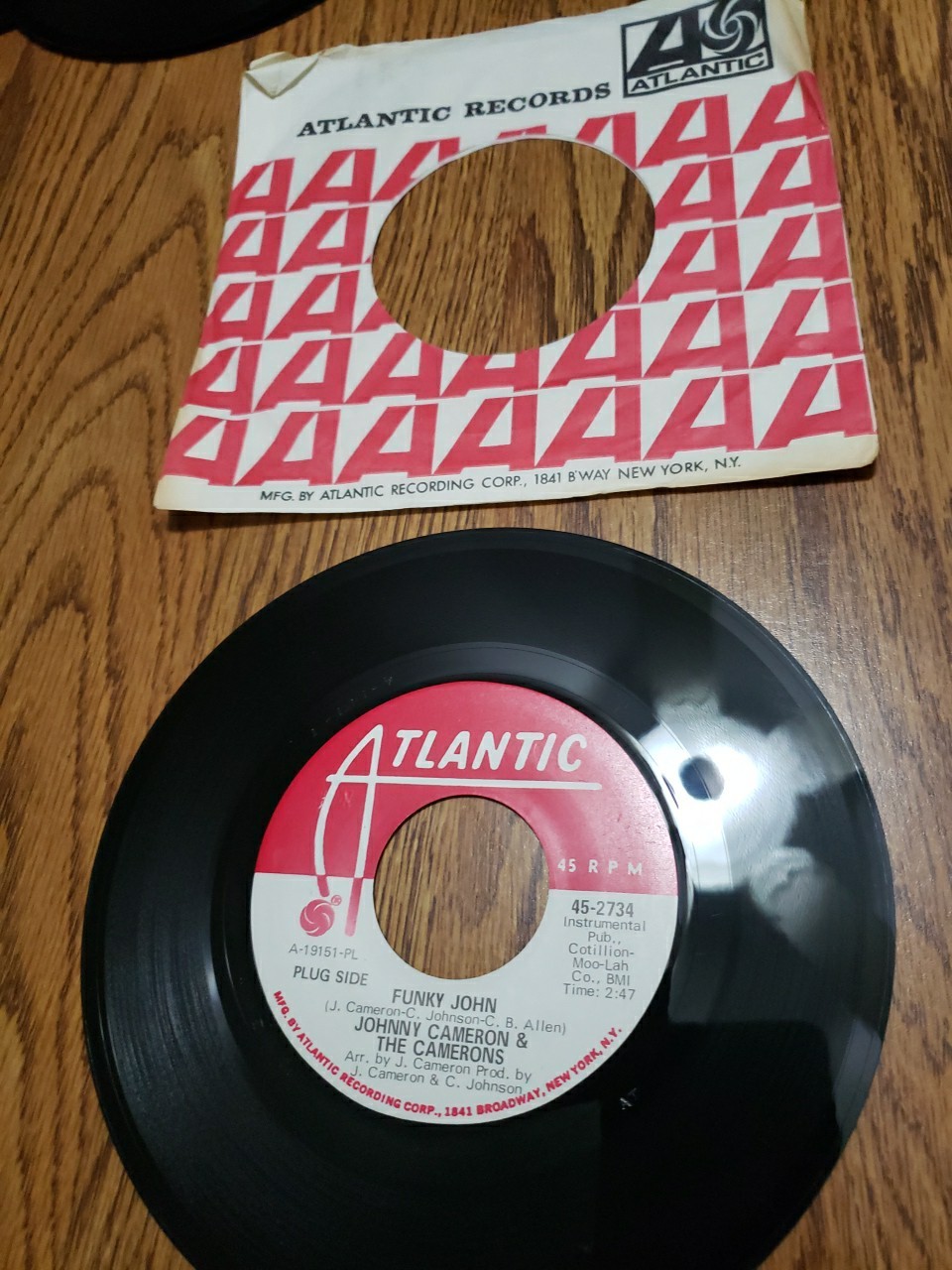 Johnny Cameron & The Camerons- Funky John/I Love You 45rpm 7″ Vinyl Rare Promo