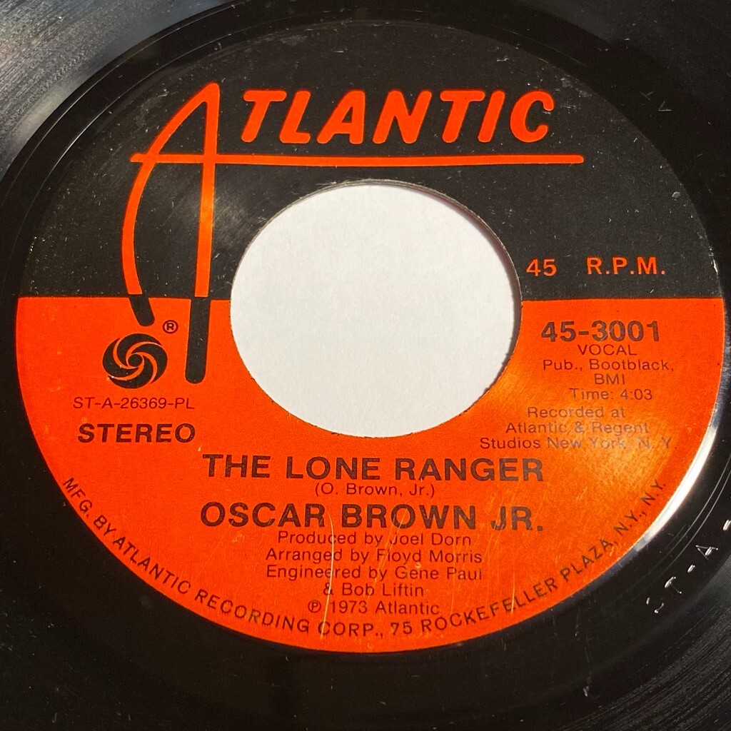 Oscar Brown Jr. – The Long Ranger / Feel The Fire 45 – Soul Funk
