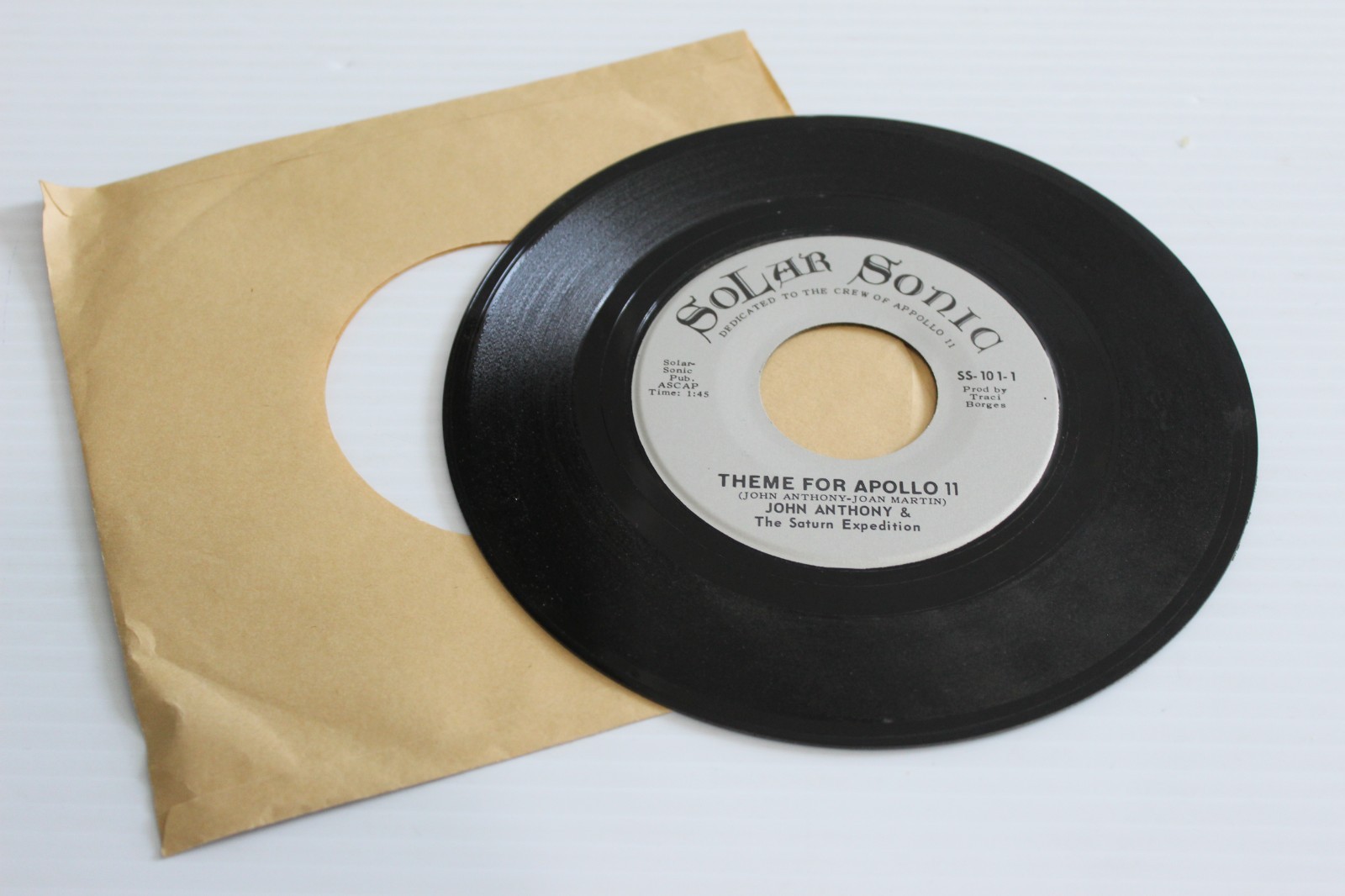 John Anthony & The Saturn Expedition Theme for Apollo 11 7″ Tel-Star Vinyl