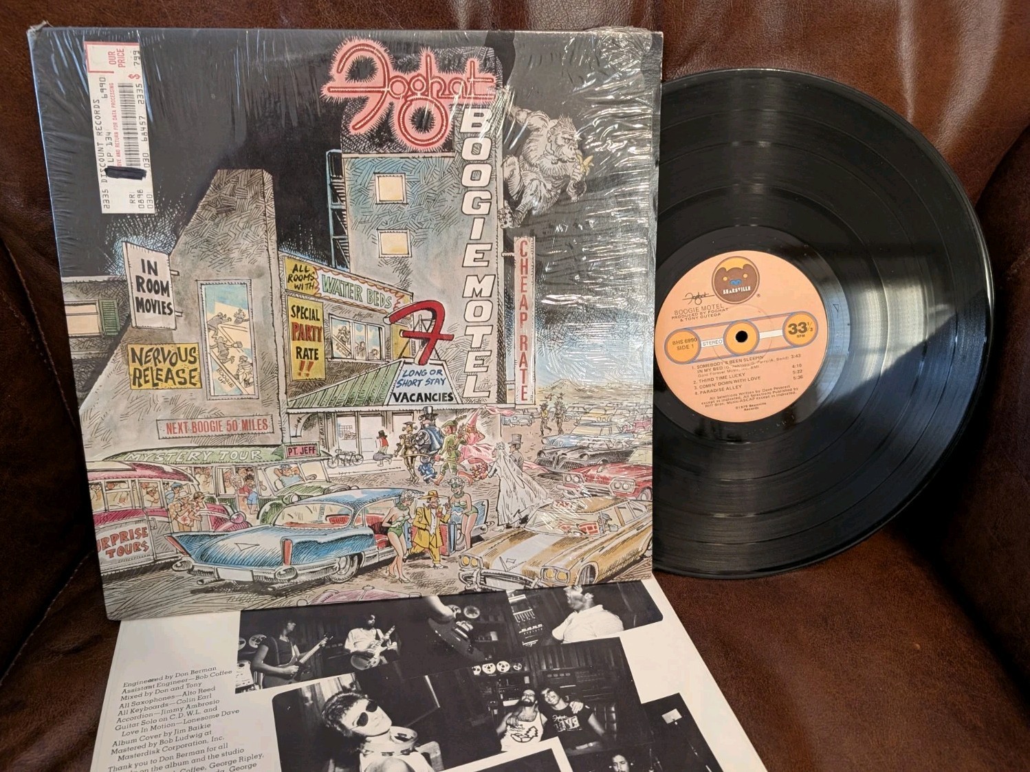 Foghat Boogie Motel NM shrink, store sticker