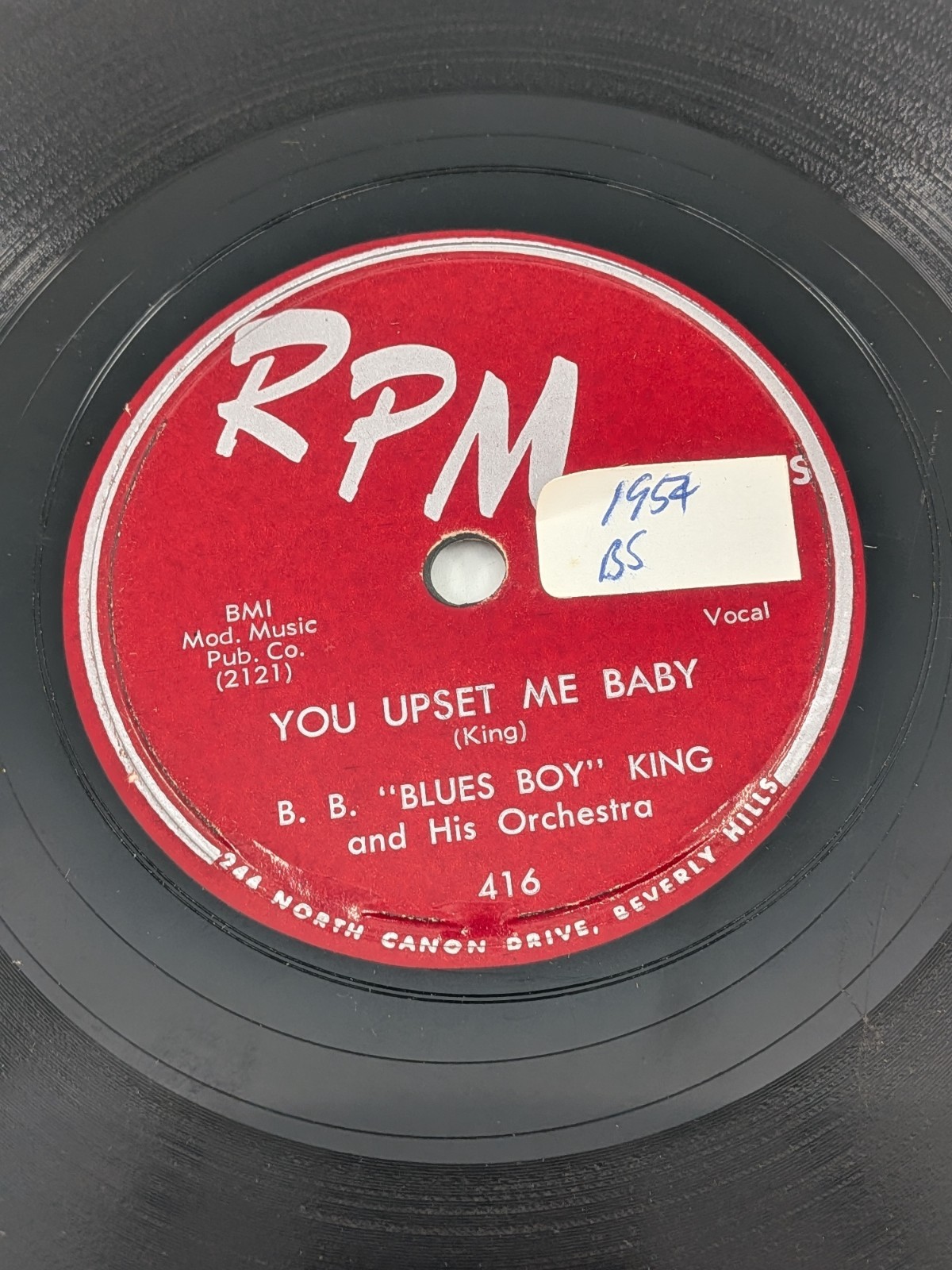 Whole Lotta’ Love/You Upset me Baby BB KING 78 RPM BLUES VG