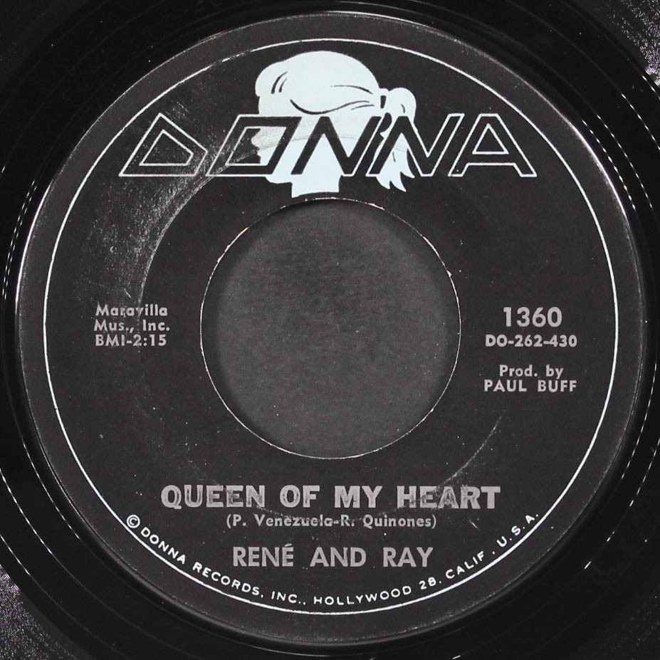 RENE & RAY: queen of my heart / do what you feel DONNA 7″ Single 45 RPM