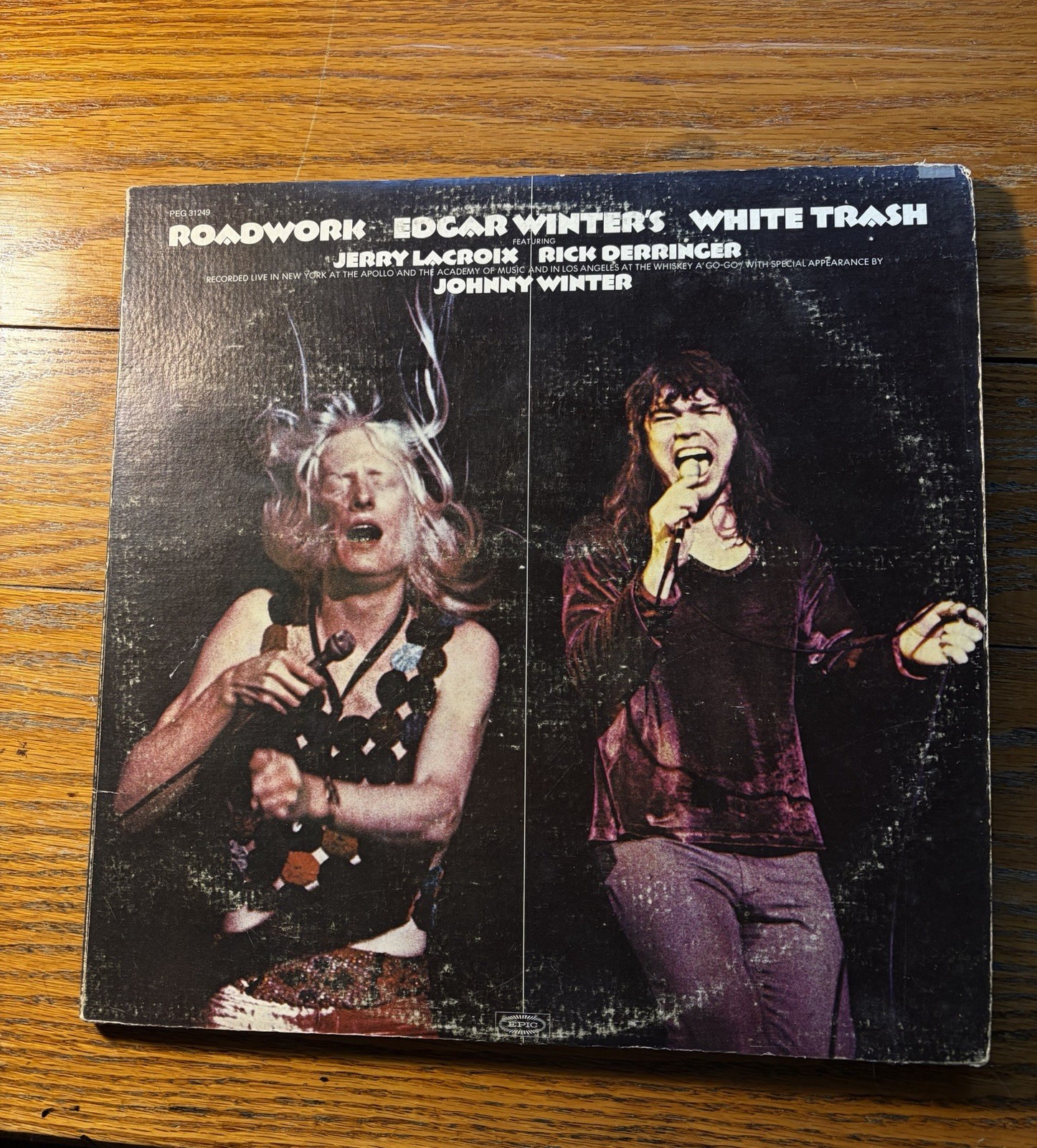 EDGAR WINTER’S WHITE TRASH Roadwork Double LP 1972 Epic KEG 31249 Live Vinyl LP